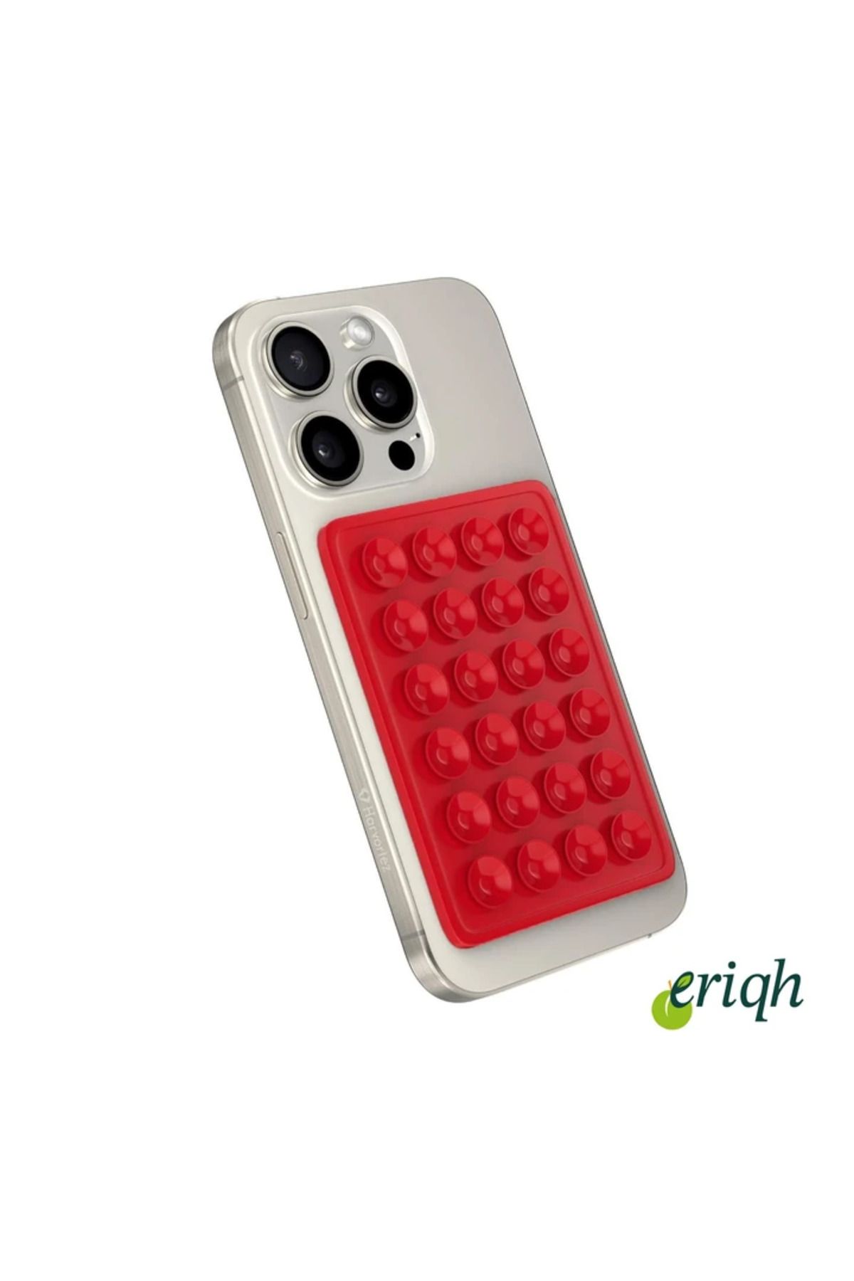 eriqh Telefonunuz İçin Pratik ve Güçlü Tutunma Silikon Vantuz Kırmızı