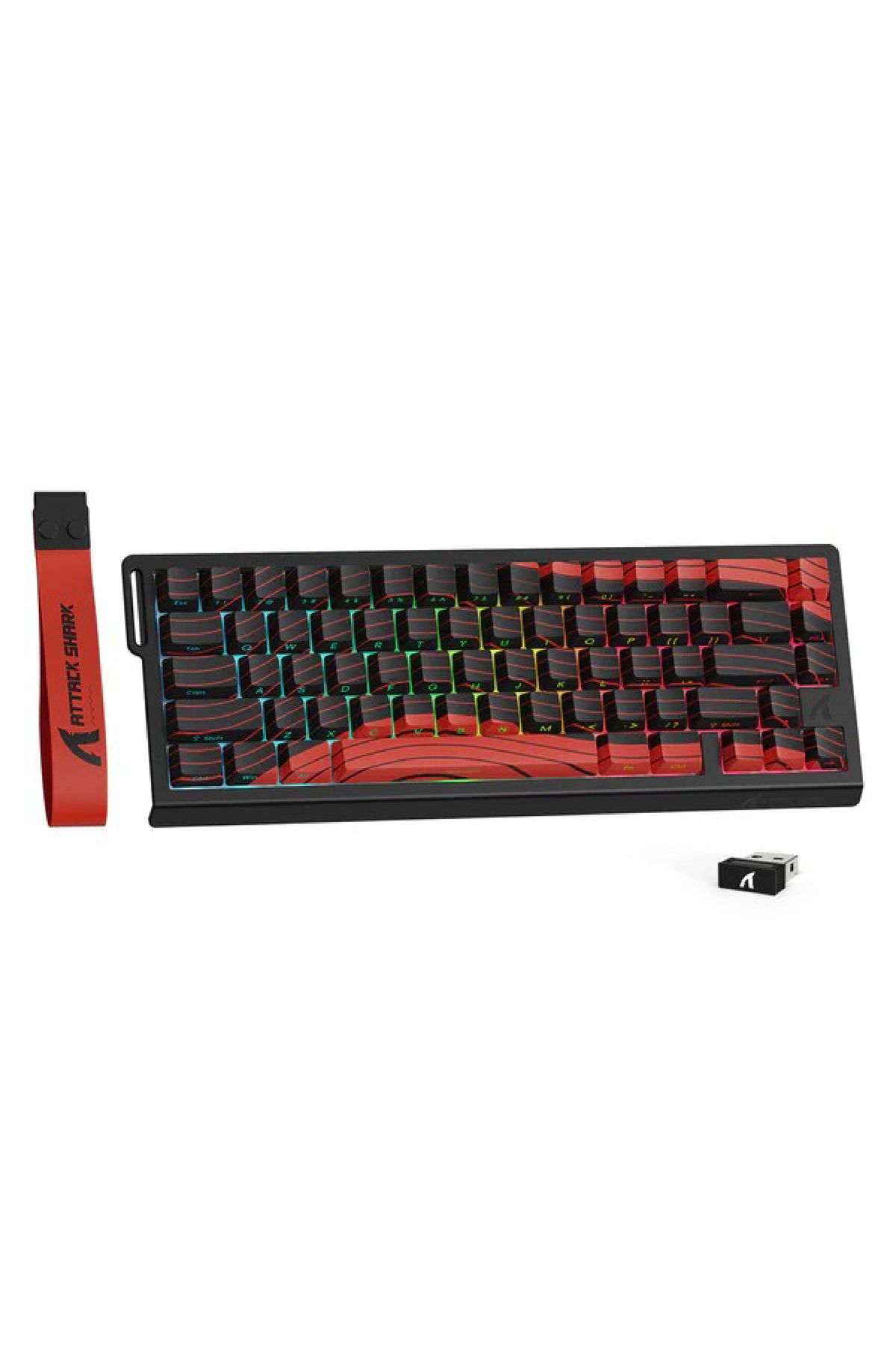 SiLabor X Attack Shark ATTACK SHARK X68PRO HE Wireless Kablosuz Rapid Trigger Snap Tap Hall Efect Keyboard Magnetic Switch