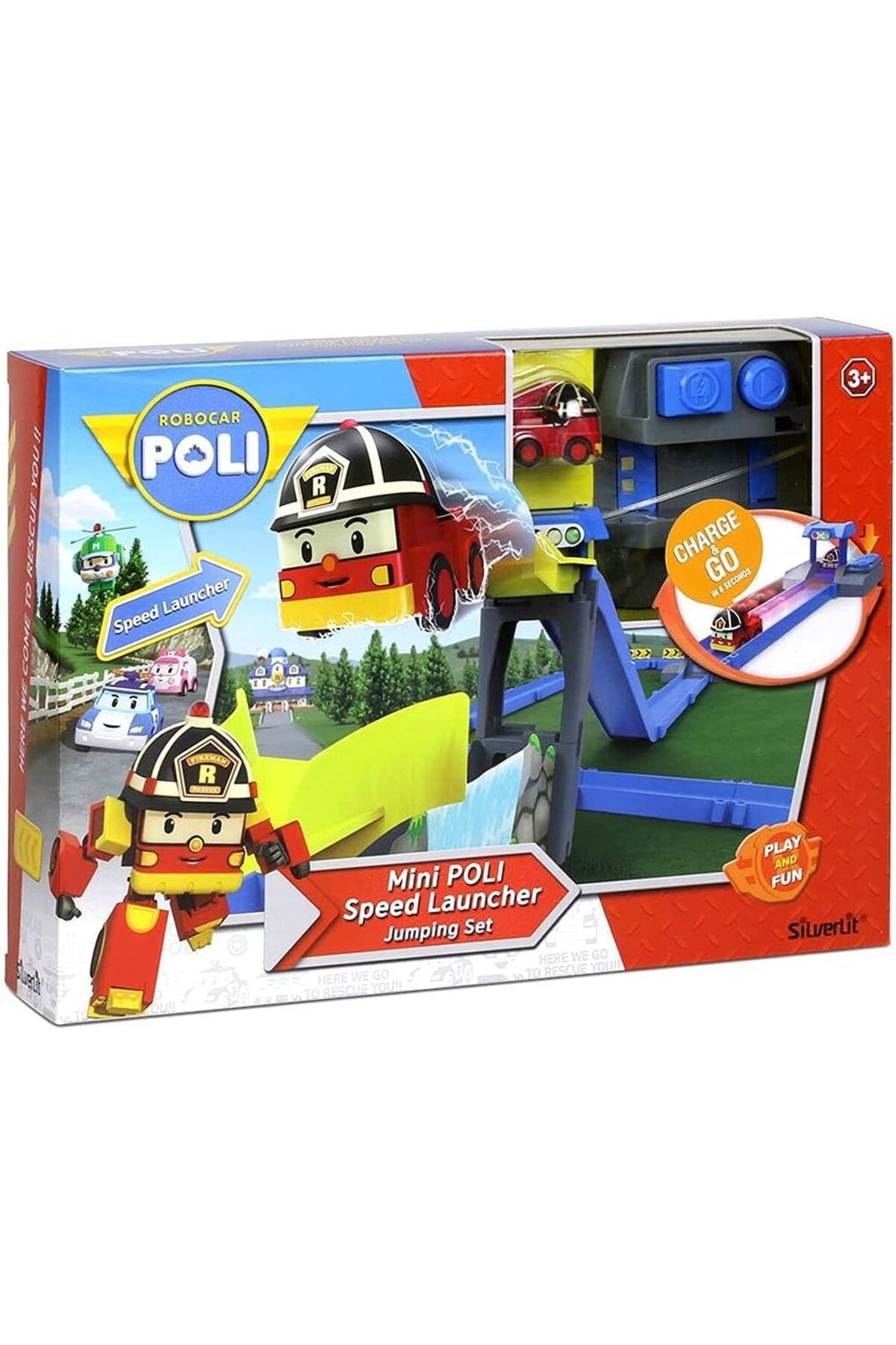 SECTOYS Robocar Poli Fırlatıcılı Yol ve Atlama Seti Oyuncak Robocar Poli Yol Seti