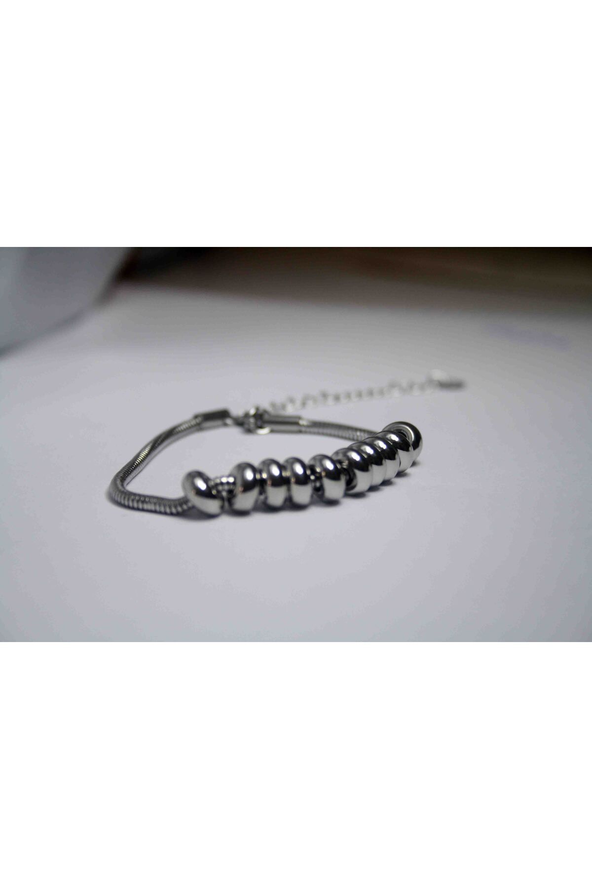 stainless steell oval fiğürlü çelik bileklik