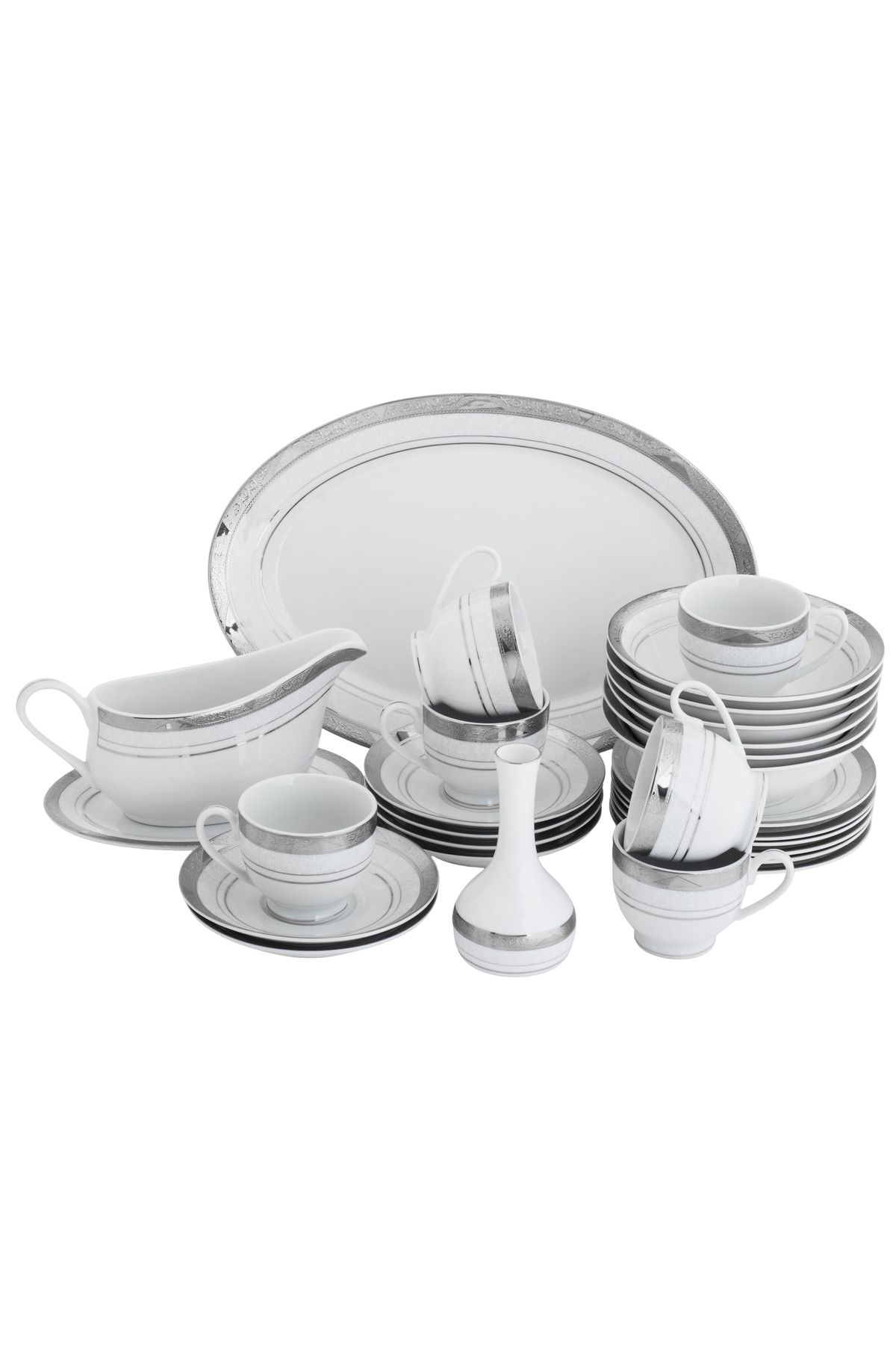 HIC-Richvine 28-piece porcelain dessert set for 6 people 2