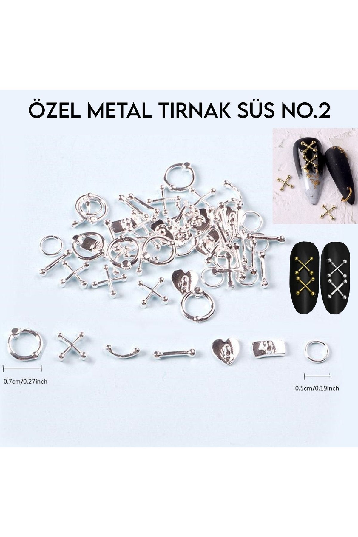 gala smart Metal Tırnak Süs Charm Tırnak Piercing