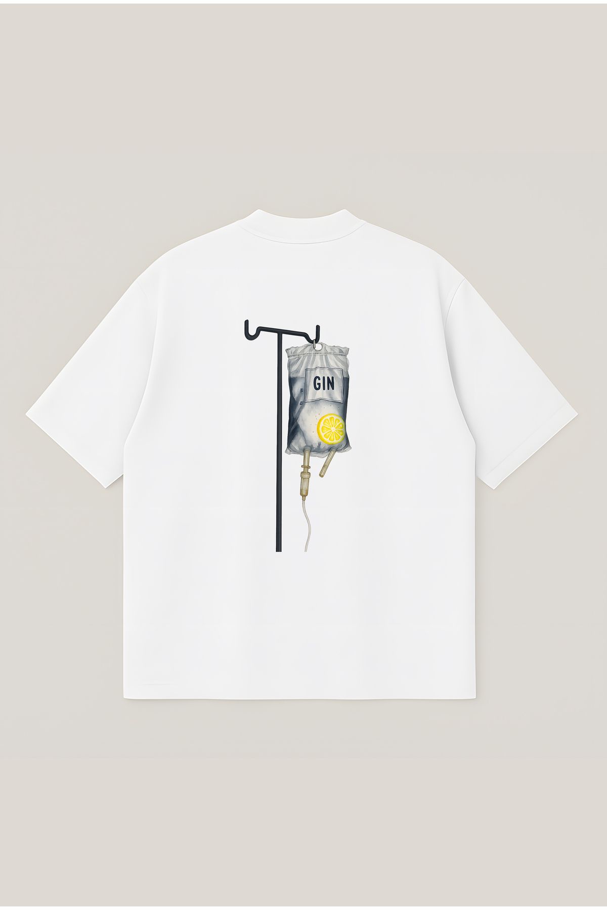 Moon Dancer GIN Unisex Oversize Baskılı Boxy Fit Kalın Kumaşlı T-shirt