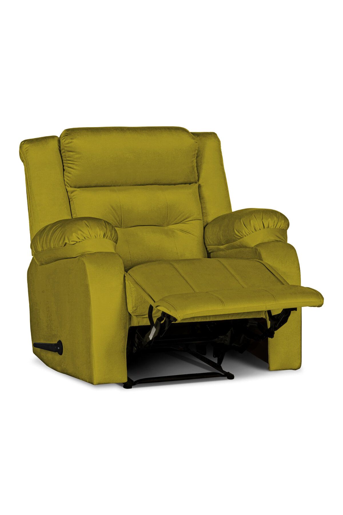 Lazy Vibes-MNZ3 | Velvet Rocking & Rotating Recliner Chair - Gold Lazy Vibes 2