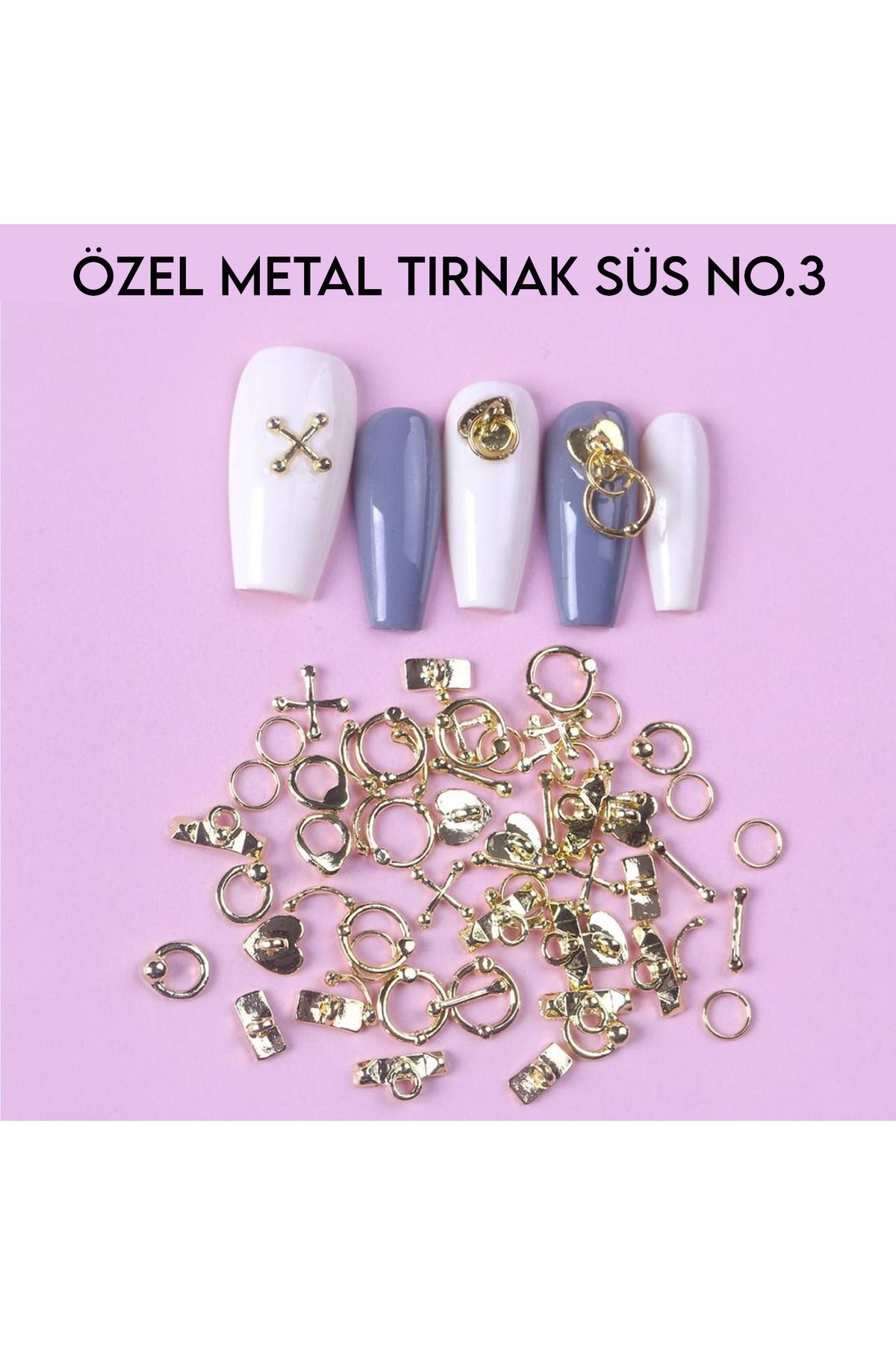 gala smart Metal Tırnak Süs Charm Tırnak Piercing