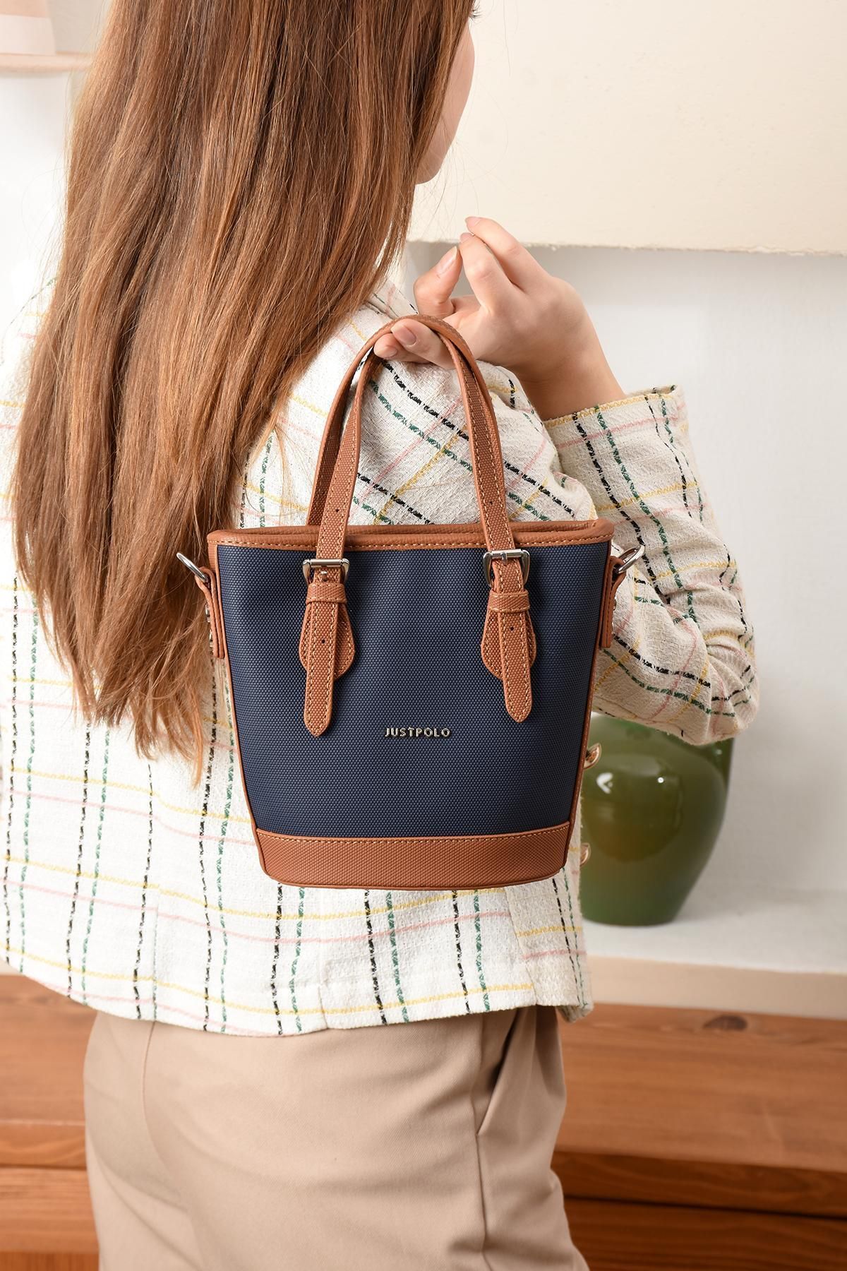 H&D COLLECTİON Kemer Detaylı Çok Kullanışlı Astarlı El Ve Omuz Çantası 6053