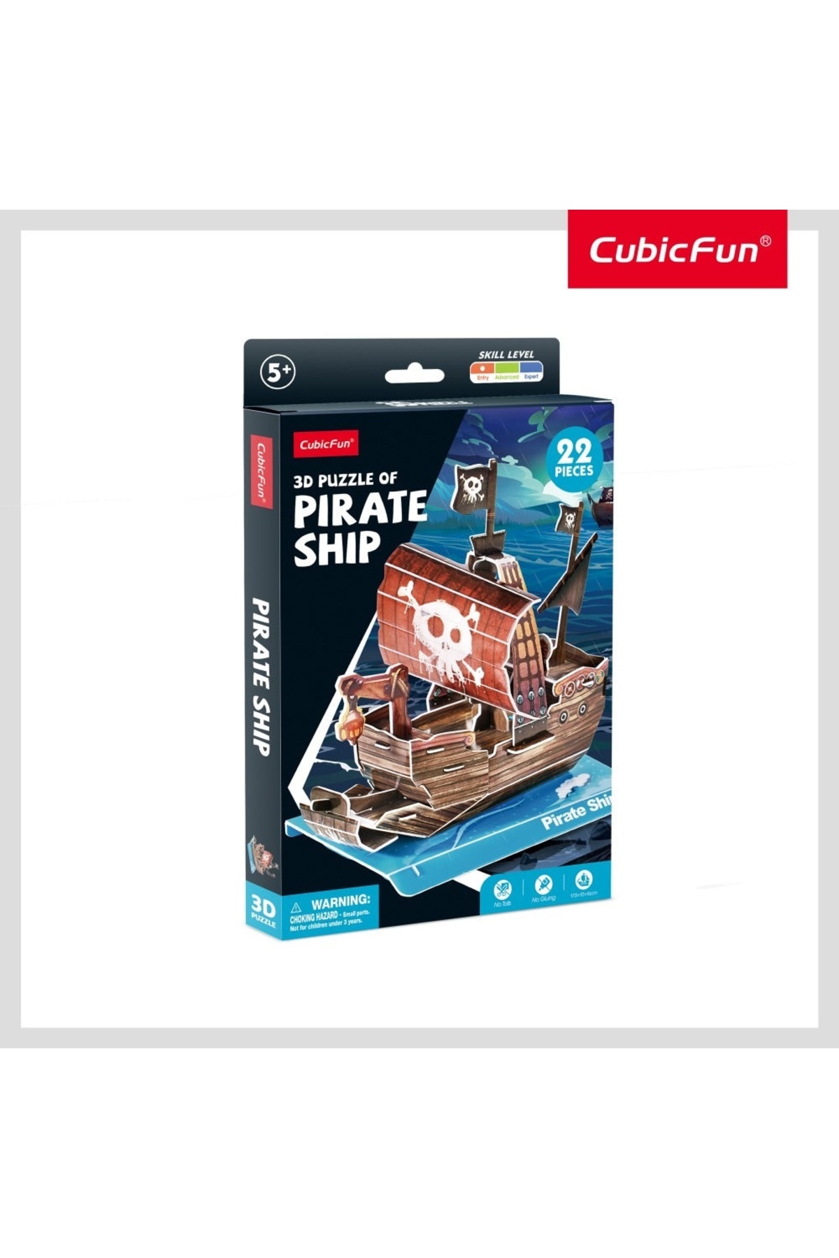 Cubic Fun-- 3d Puzzle Pirate Ship 22 Pieces 1
