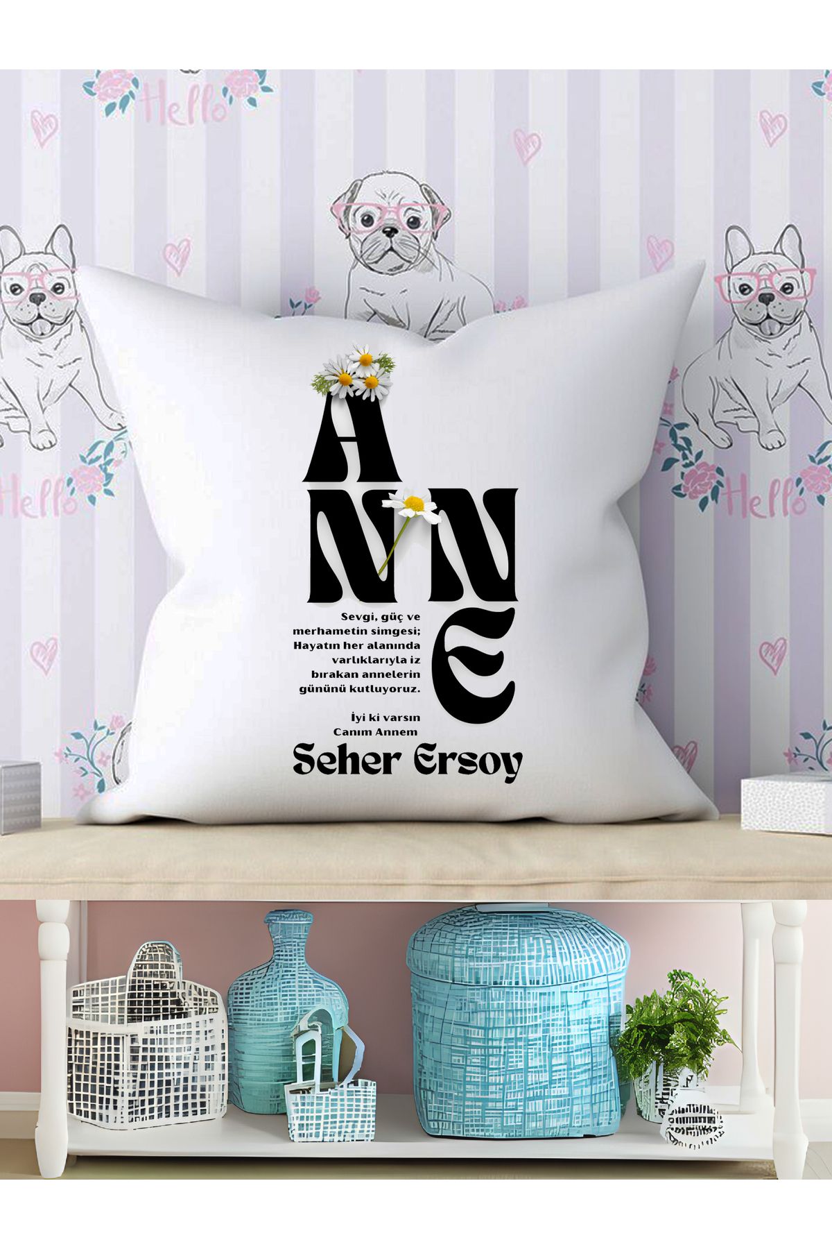 Home ANNELER GÜNÜ ÖZEL KİŞİYE ÖZEL TASARIMLI ELYAFLI SATEN YASTIK