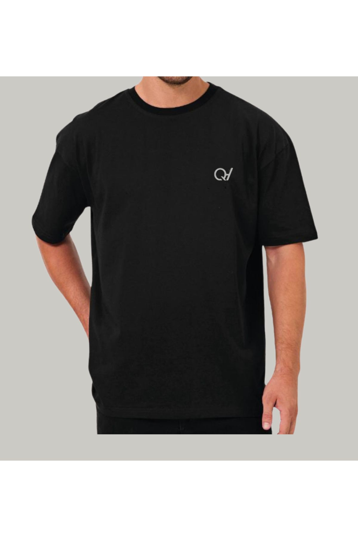 QEAS Siyah Oversize Tişört