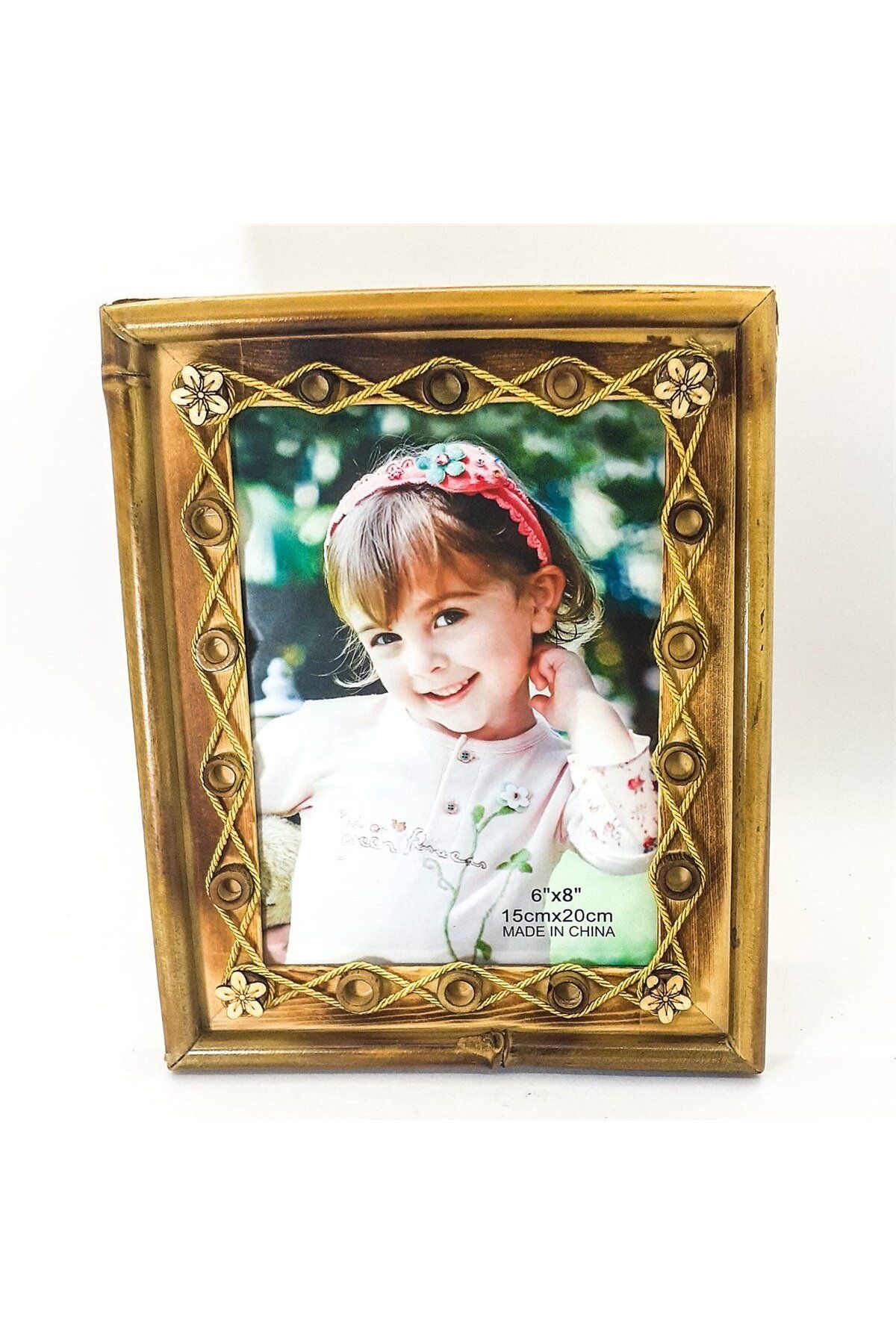 gifttime Kişiye Özel Ahşap Bambu Desenli Çerçeve