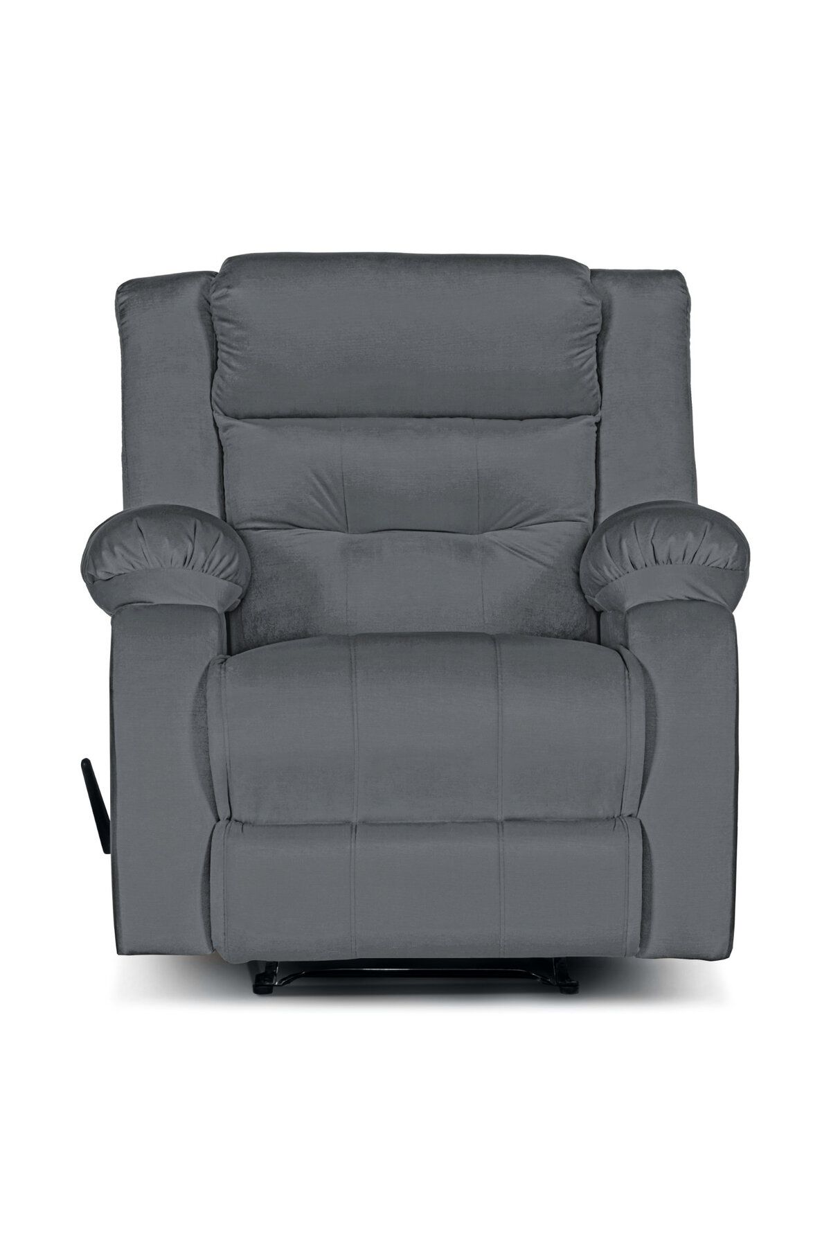 Lazy Vibes-MNZ3 | Velvet Rocking & Rotating Recliner Chair - Grey Lazy Vibes 4