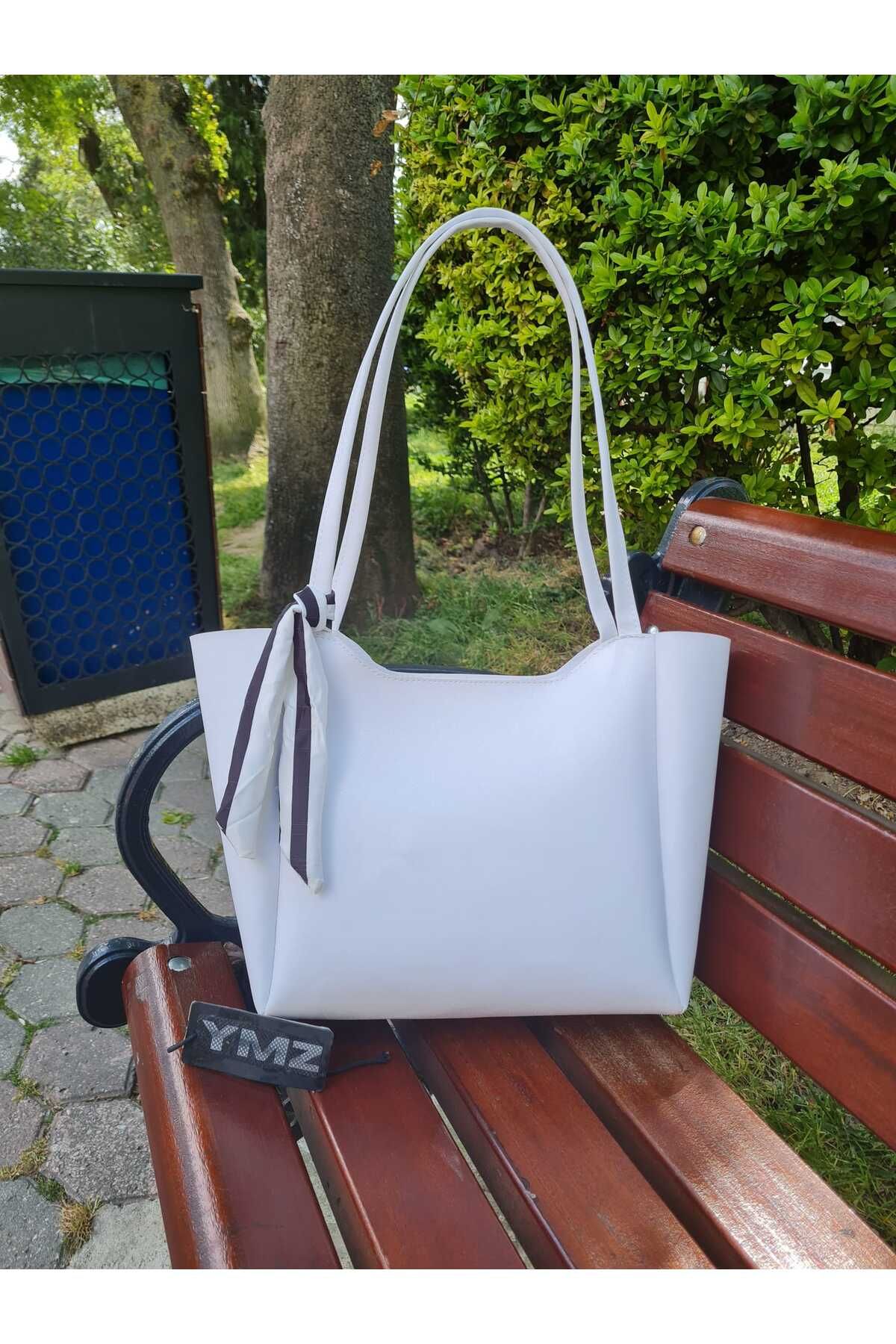 Kontes Kadın Fularlı Fermuarlı Ve Çıtçıt Kapamalı Shopper El Ve Omuz Çantası
