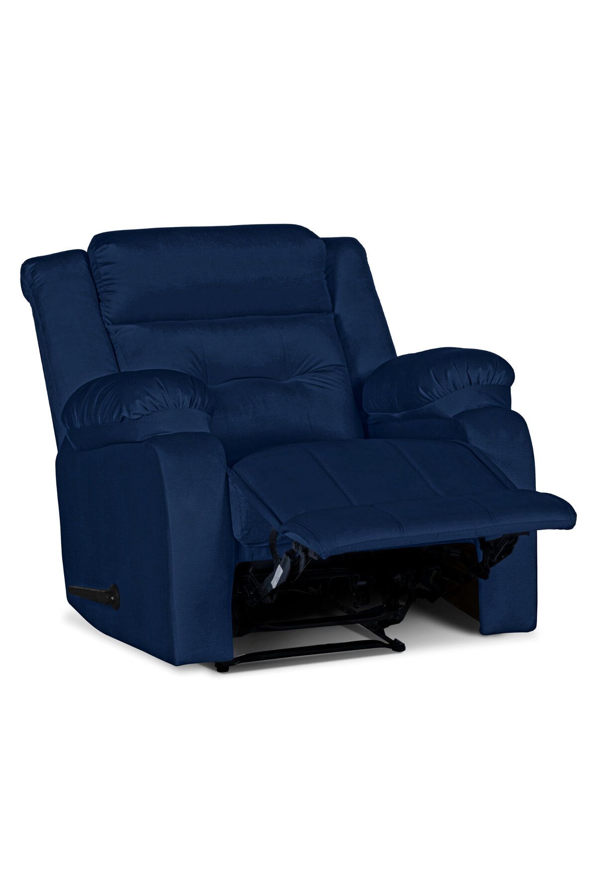 Lazy Vibes-MNZ3 | Velvet Rocking & Rotating Recliner Chair - Dark Blue Lazy Vibes 5