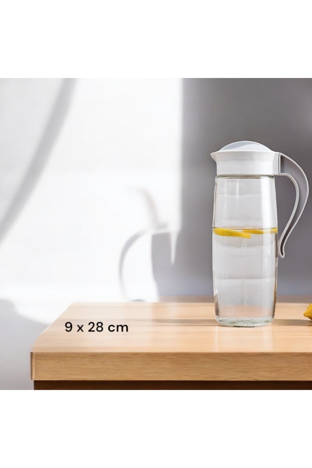 Madame Coco Su Surahi Ensava Karaf 1600ml 9x28 Cm Soft Gri