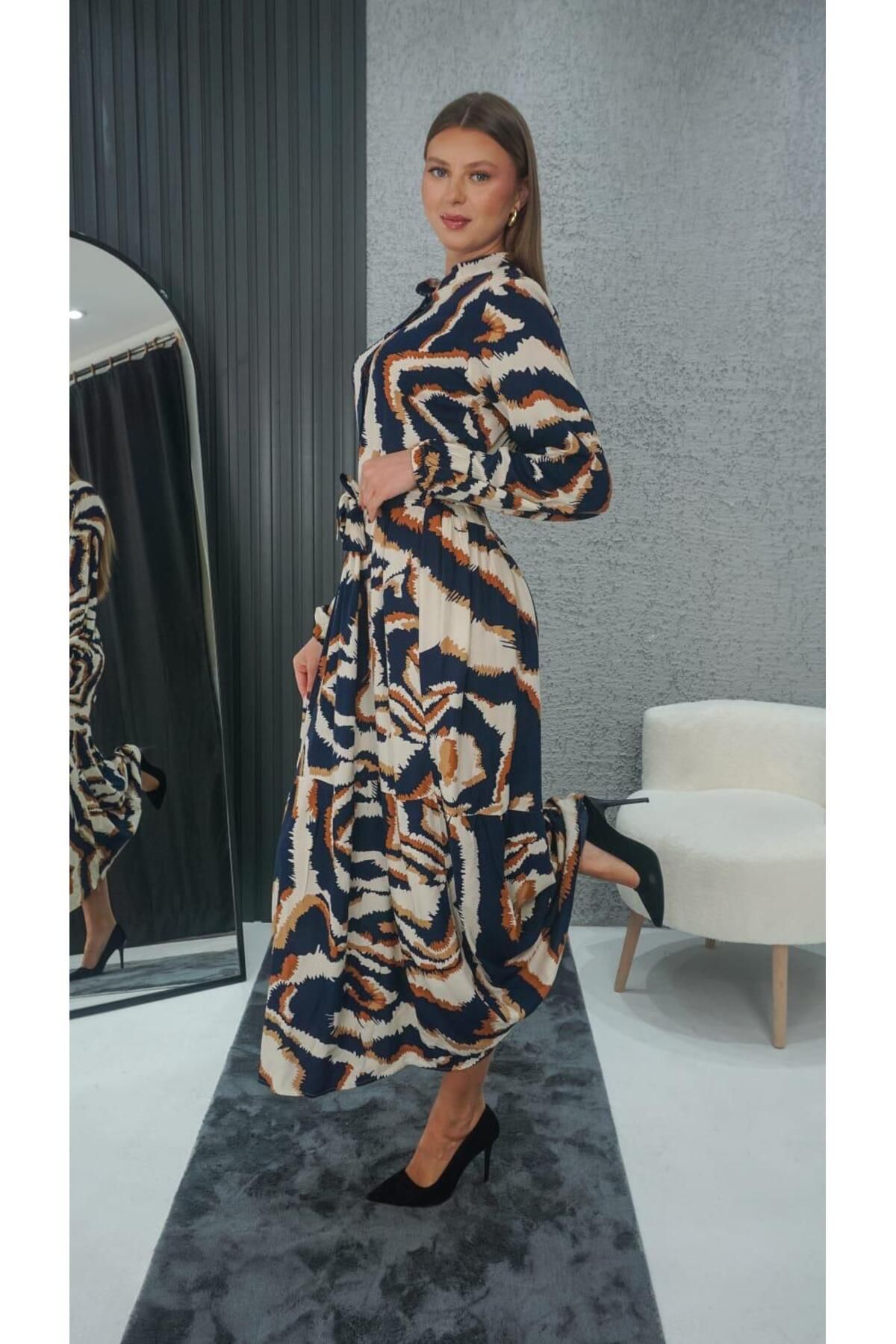 YAMANCAN MODA Viskon Elbise