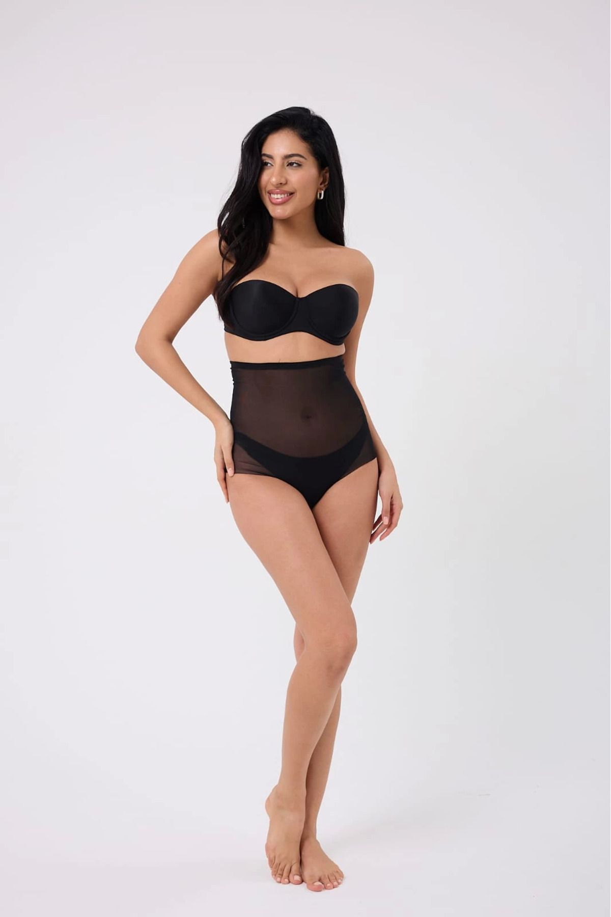 melonika Freshness 0006 Lazer Kesim Tül Yüksek Bel Slip Korse