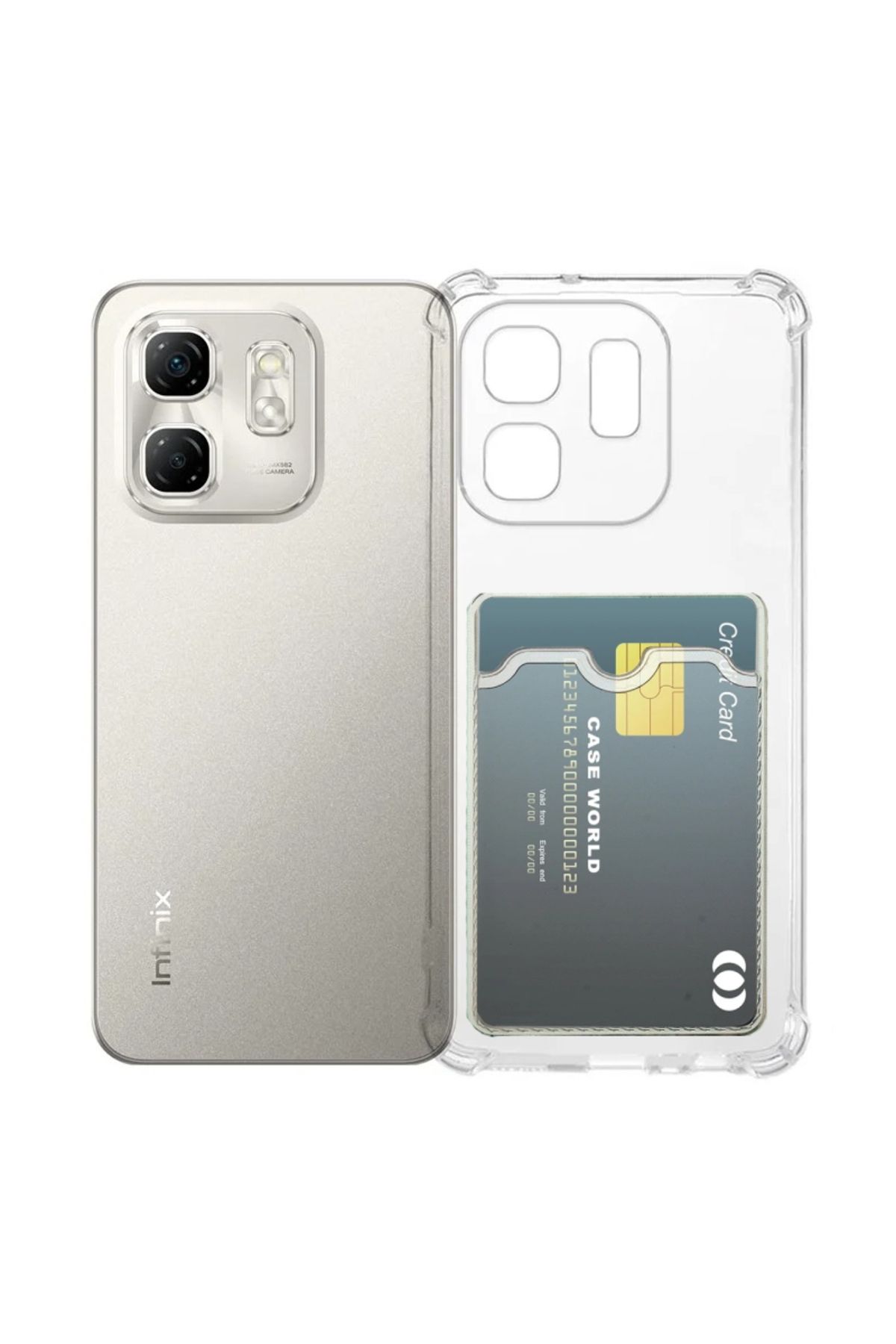 NANOSPACE Infinix Smart 9 4G ile Uyumlu Anti shock kartlık kılıf