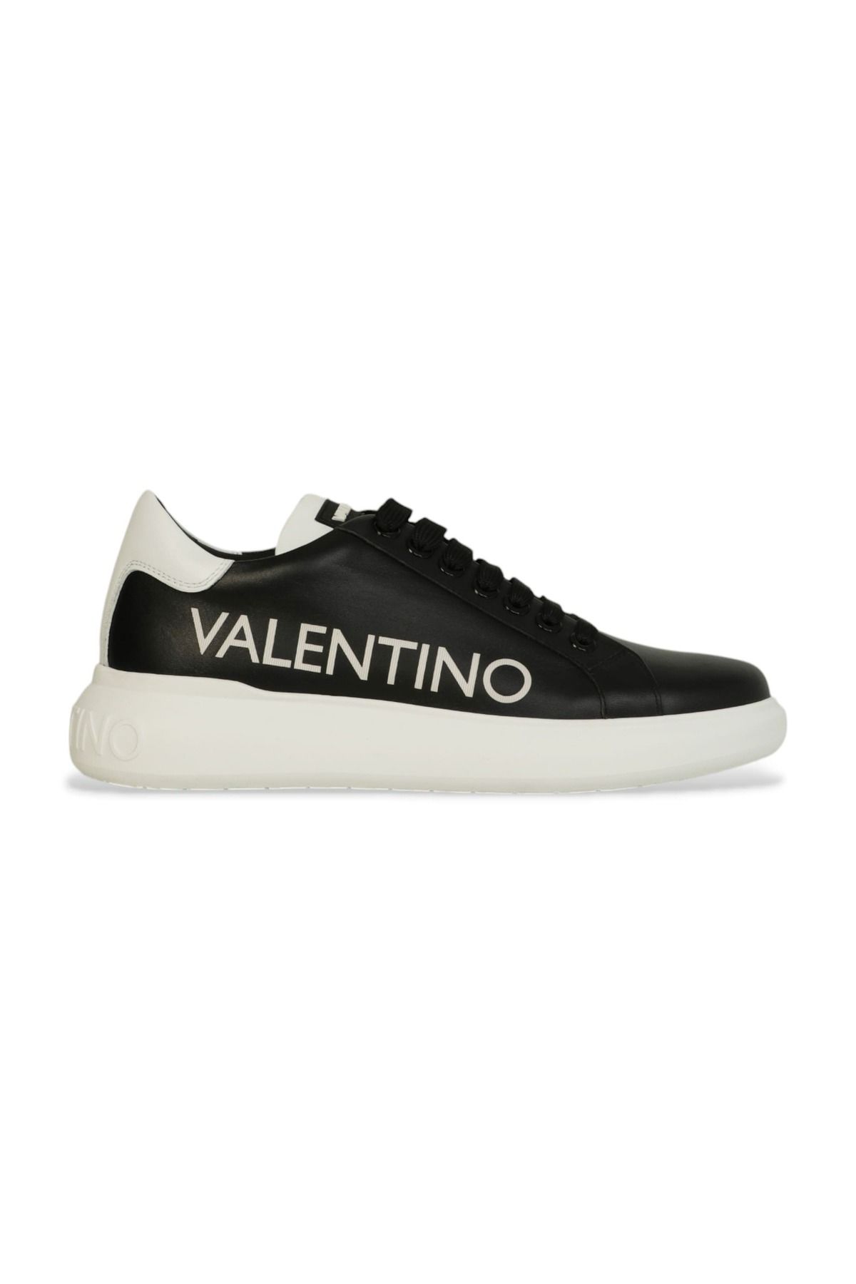 Valentino Kadın Bounce Lace-Up Sneakers - Siyah/Beyaz