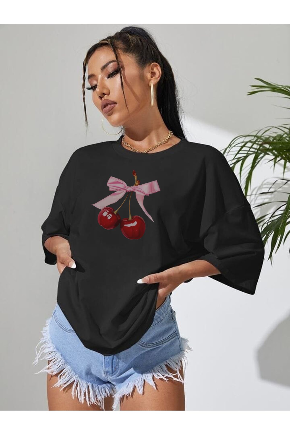 TekTarzz Unisex Kurdele Baskılı Tasarım Tshirt