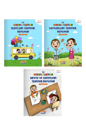 Meraklı Kaşifler Öğretici Boyama Seti (3 Kitap)