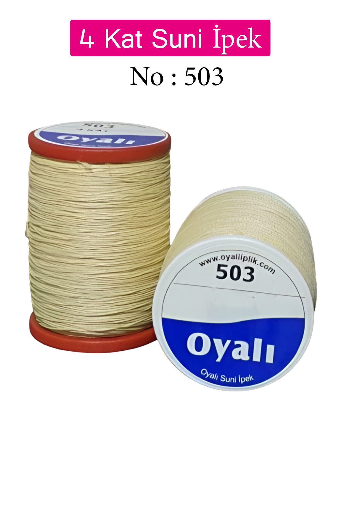 Royaleks Oyalı 4 Kat Suni İpek İplik İğne Oyası Boncuk İpi Tığ Oyası No:503