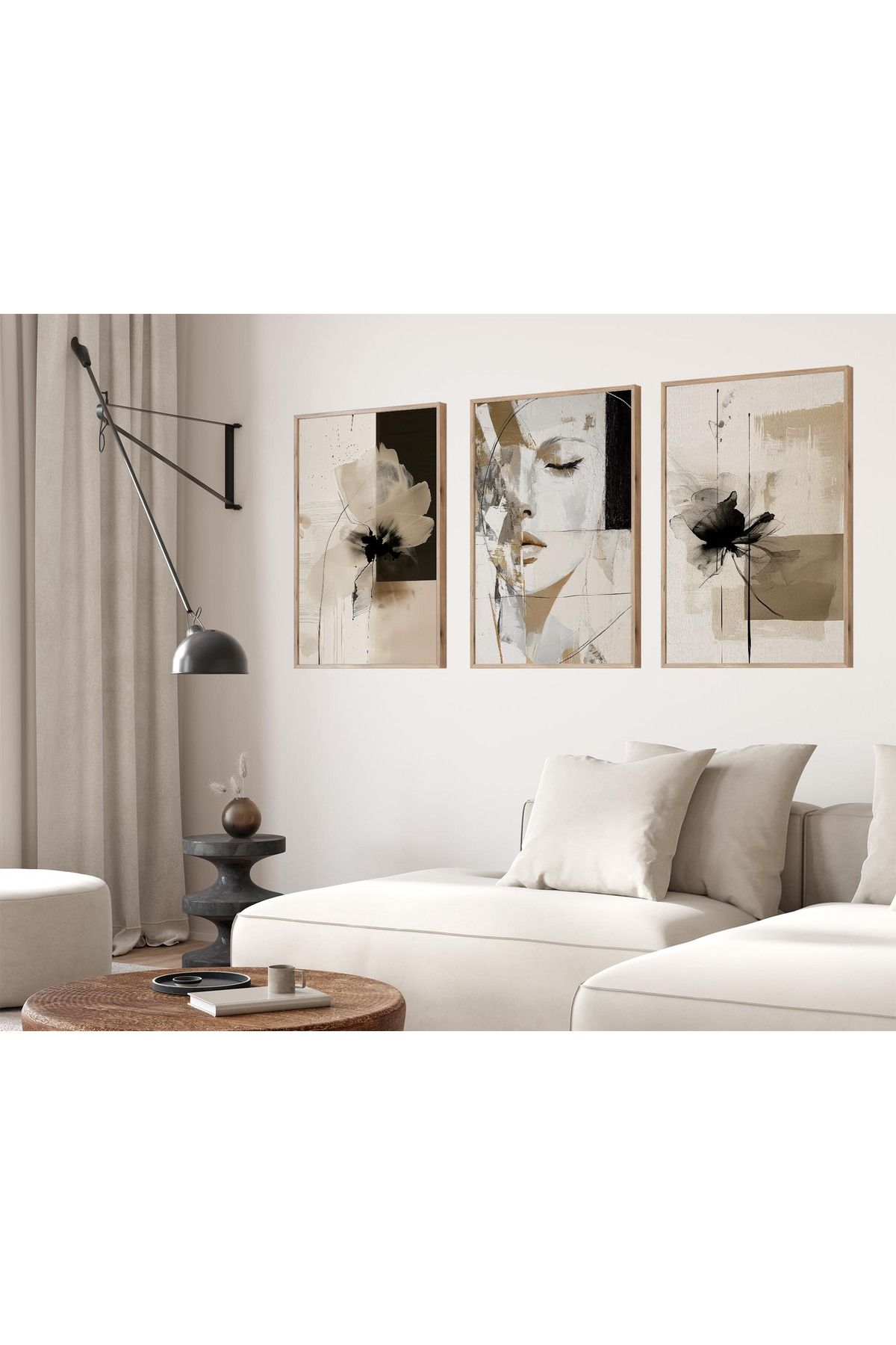 TekTablo Çerçeveli 3 Parça Tablo, Tablo Modelleri, Salon Tabloları