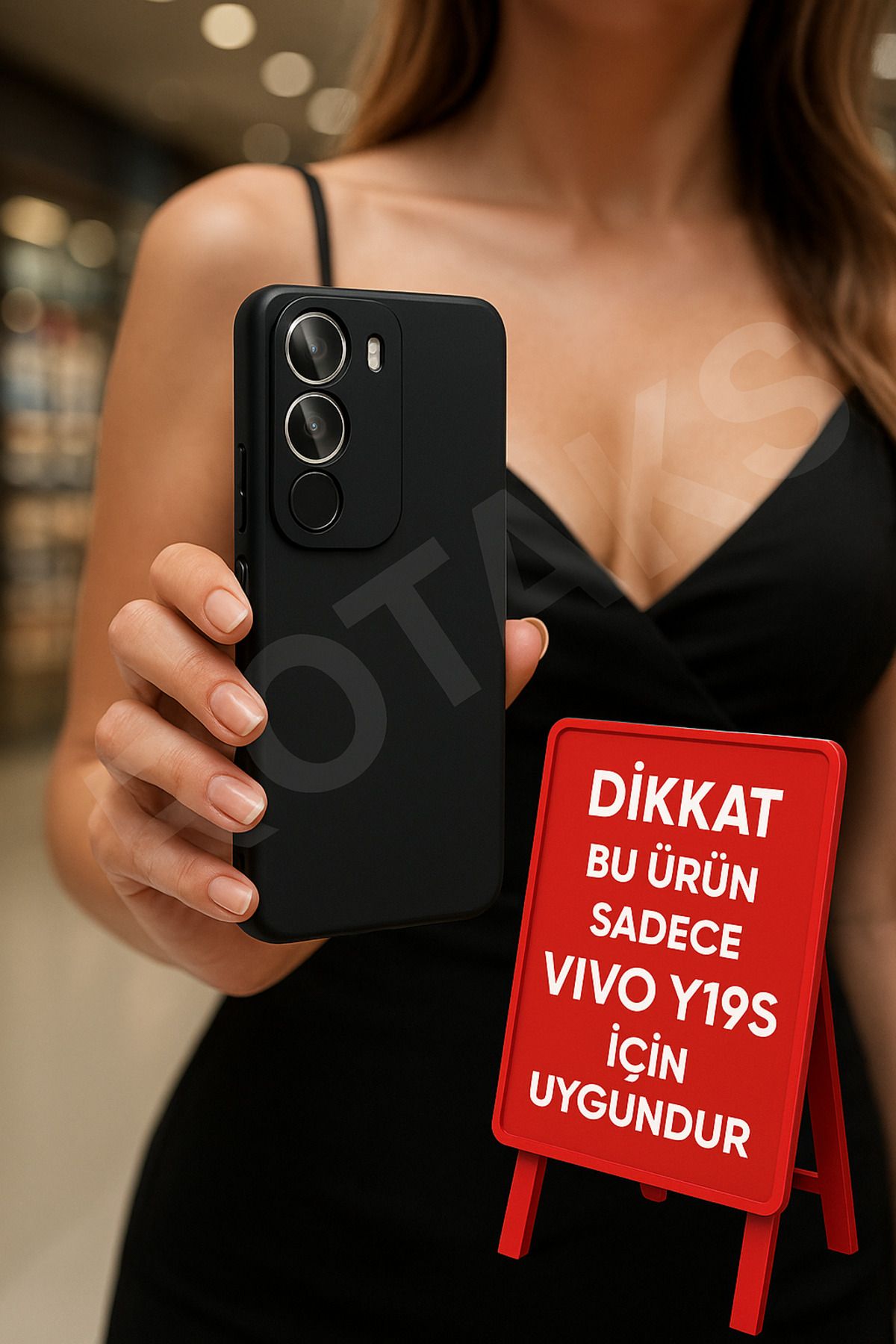 Rotaks Vivo Y19s Uyumlu Kadife İç Yüzeyli Mat Silikon Kılıf – Ultra İnce, Tam Koruma