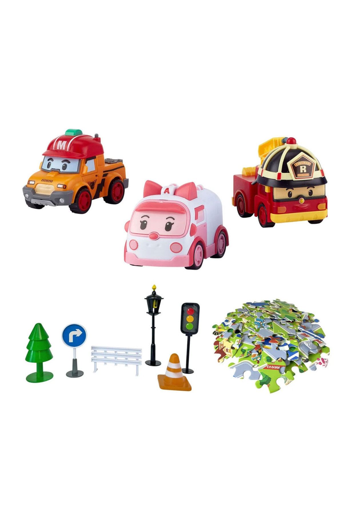 SECTOYS Robocar Poli Gogo City Series Amber Roy Mark Oyun Seti Oyuncak Robocar Polı Oyun Seti Puzzle Roy