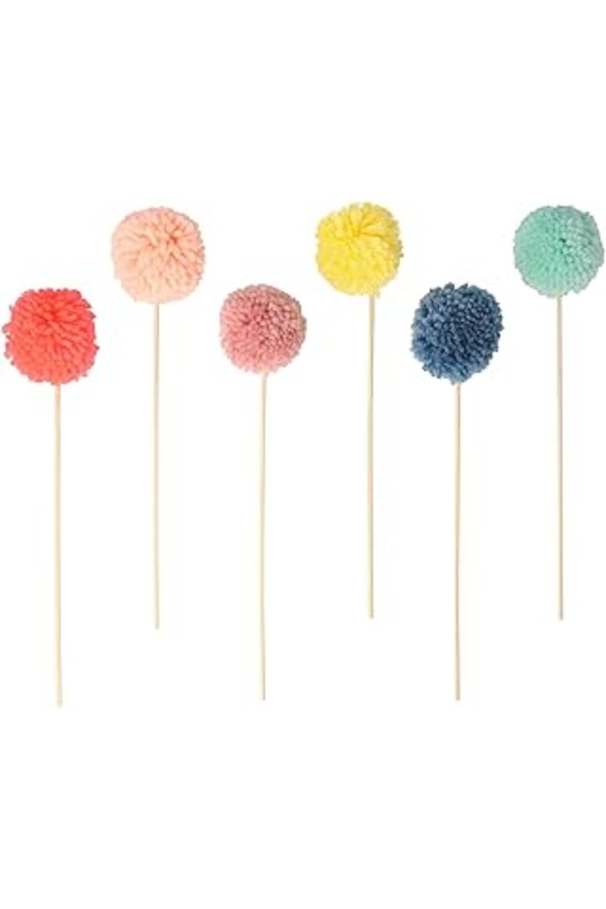 karadağsb Meri Meri 215884 Multi Pon Ponlu Pasta Süsü, Çok Renkli