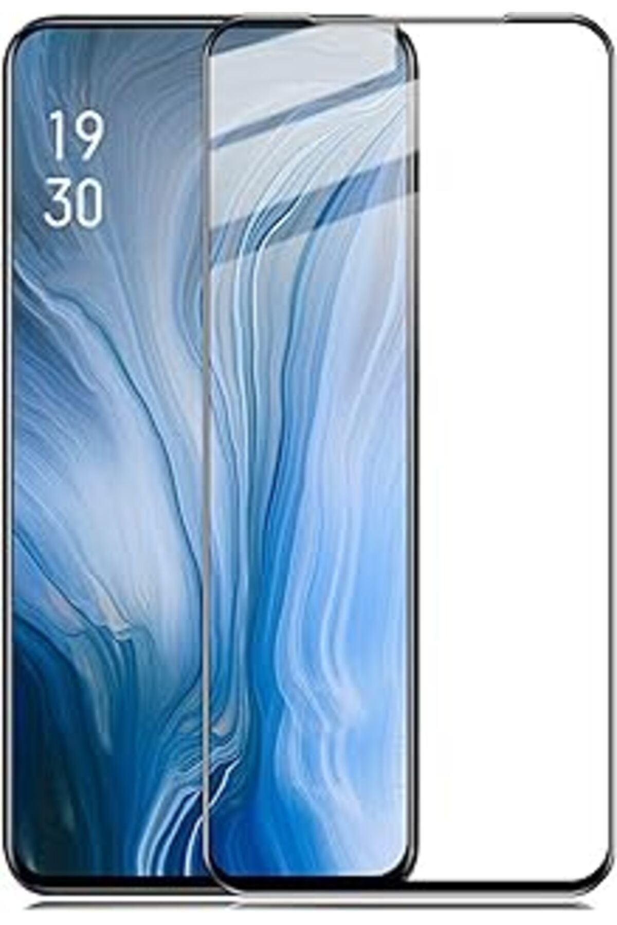 Pİ GLOBAL Microsonic Oppo Reno Tam Kaplayan Temperli Cam Ekran Koruyucu Siyah