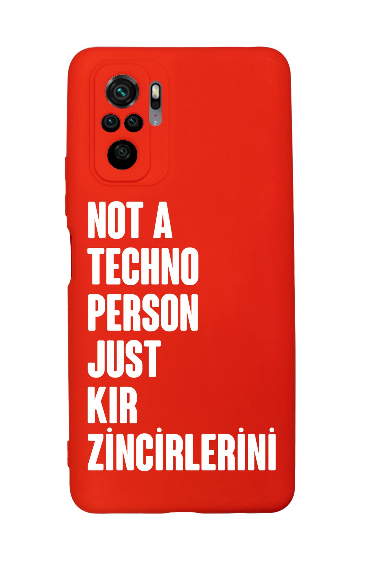 mooodcase Redmi Note 10 / 10s Uyumlu Not Techno Person Just Kır Zincirlerini Desenli Telefon Kılıfı