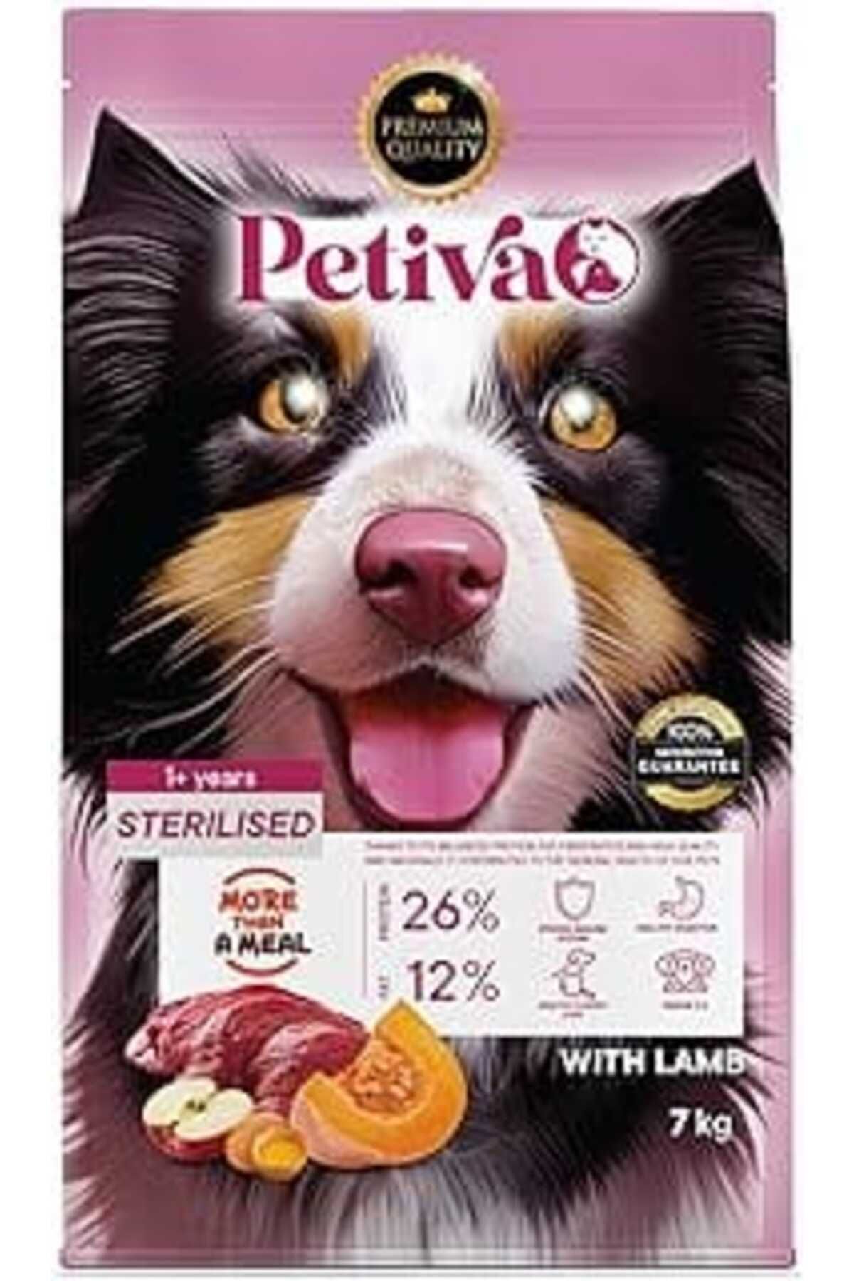 karadağsb Petiva Kısırlaştırılmış Yetişkin Köpekler İçin Kuzu Etli Kuru Köpek Maması (7 Kg, Kuzu)(Geri Iadesi