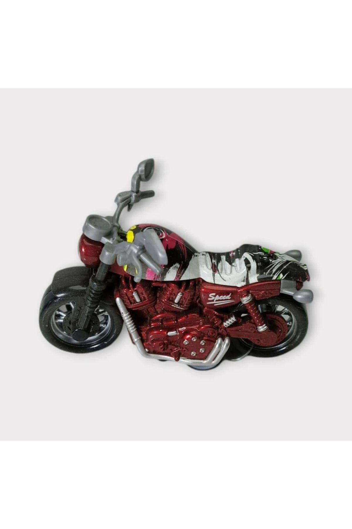 Tolzan Çek Bırak Custom Motorsiklet 9 Cm - Kırmızı