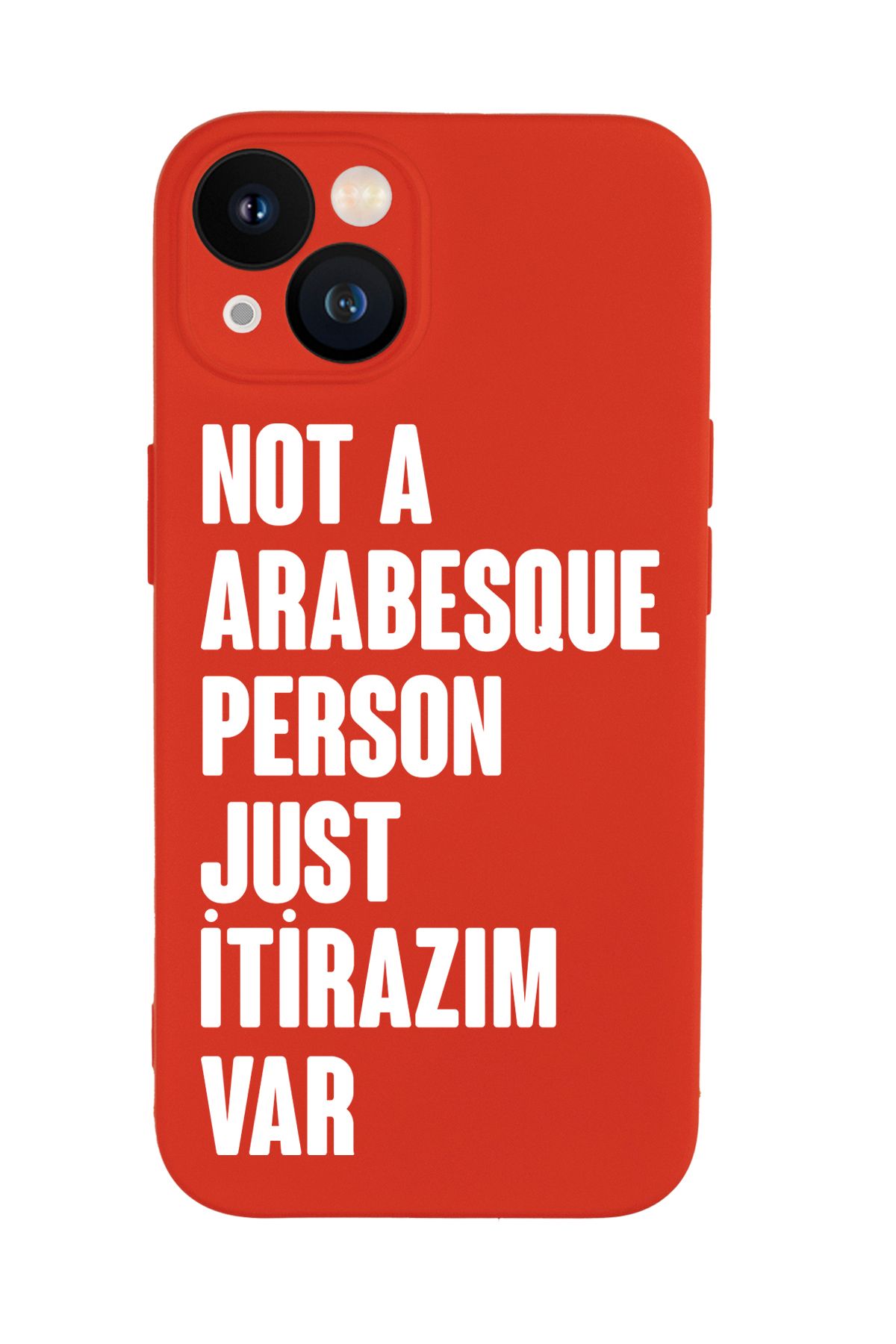 mooodcase iPhone 13 Uyumlu Not Arabesque Person Just İtirazım Var Desenli Telefon Kılıfı