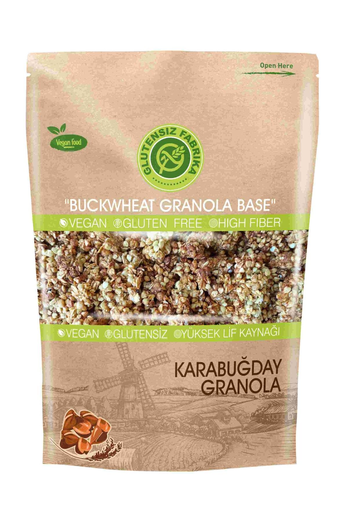 GLUTENSİZ FABRİKA Yulaf & Karabuğday Granola 300 Gram
