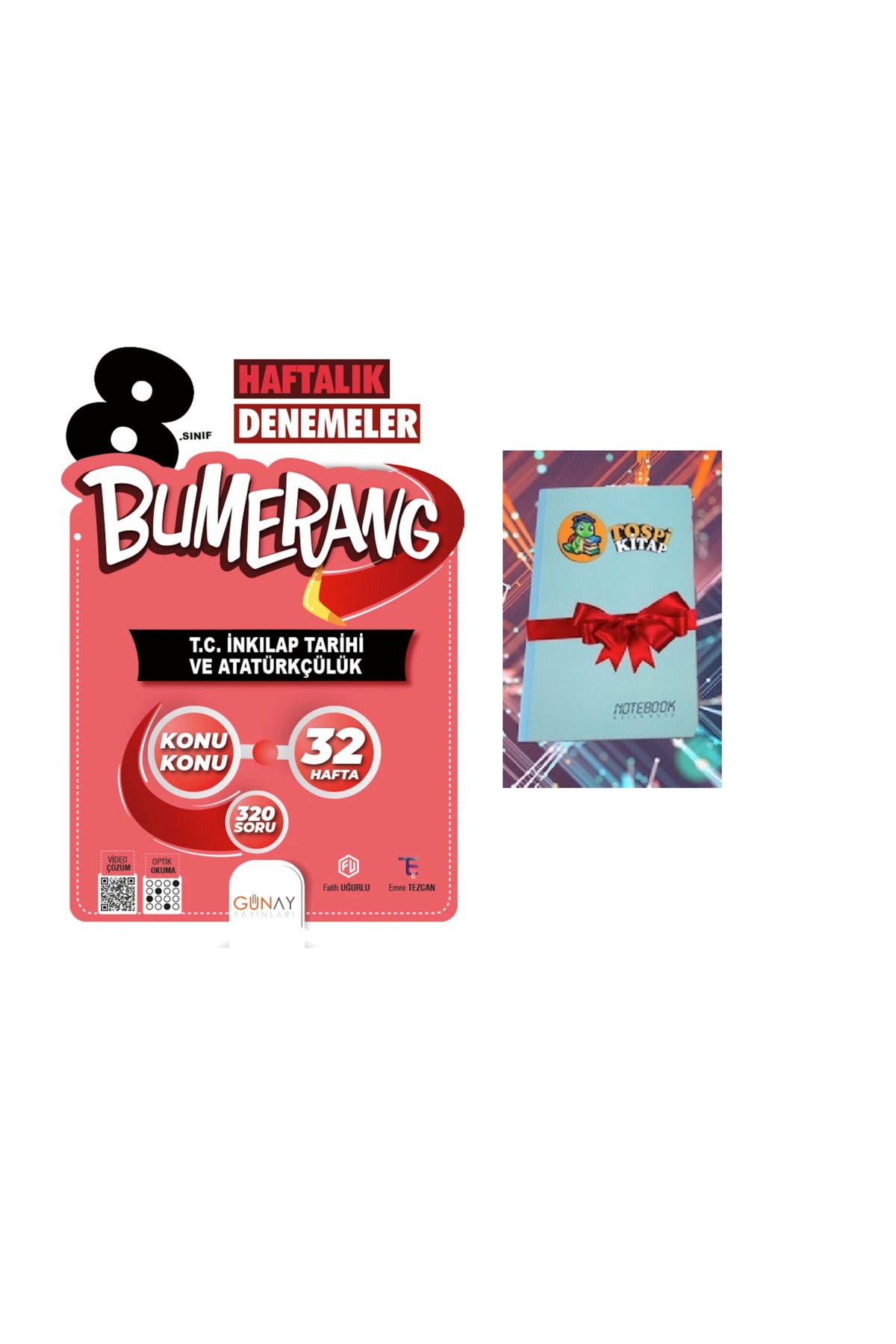 Günay Yayınları 8.Sınıf Bumerang 32’lik Haftalık İNKILAP TARİHİ Denemeleri (NOT DEFTERİ HEDİYE)