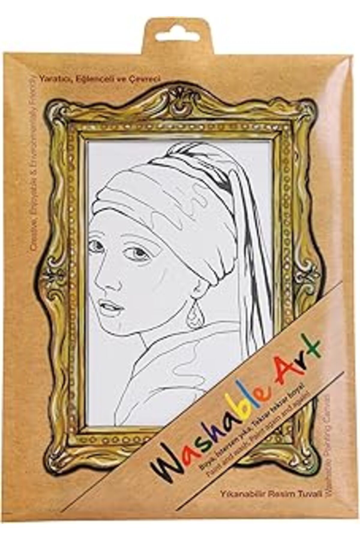 Mu Art Akademi Çocuk Funny Mat Washable Art Johannes Vermeer Girl With A Pearl Earring