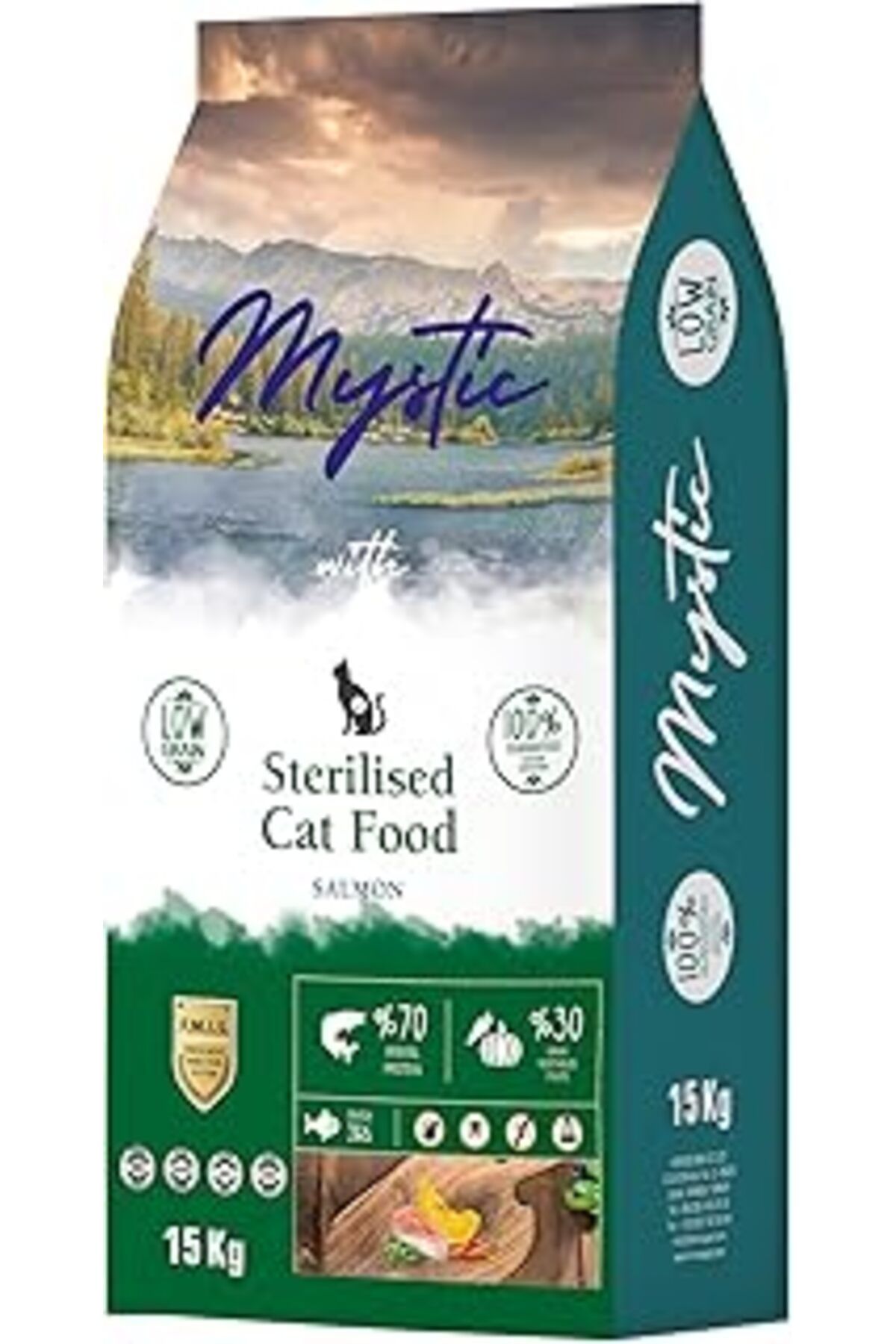 karadağsb Mystic Az Tahıllı Yetişkin Kedi Maması Steril Somonlu 15 Kg