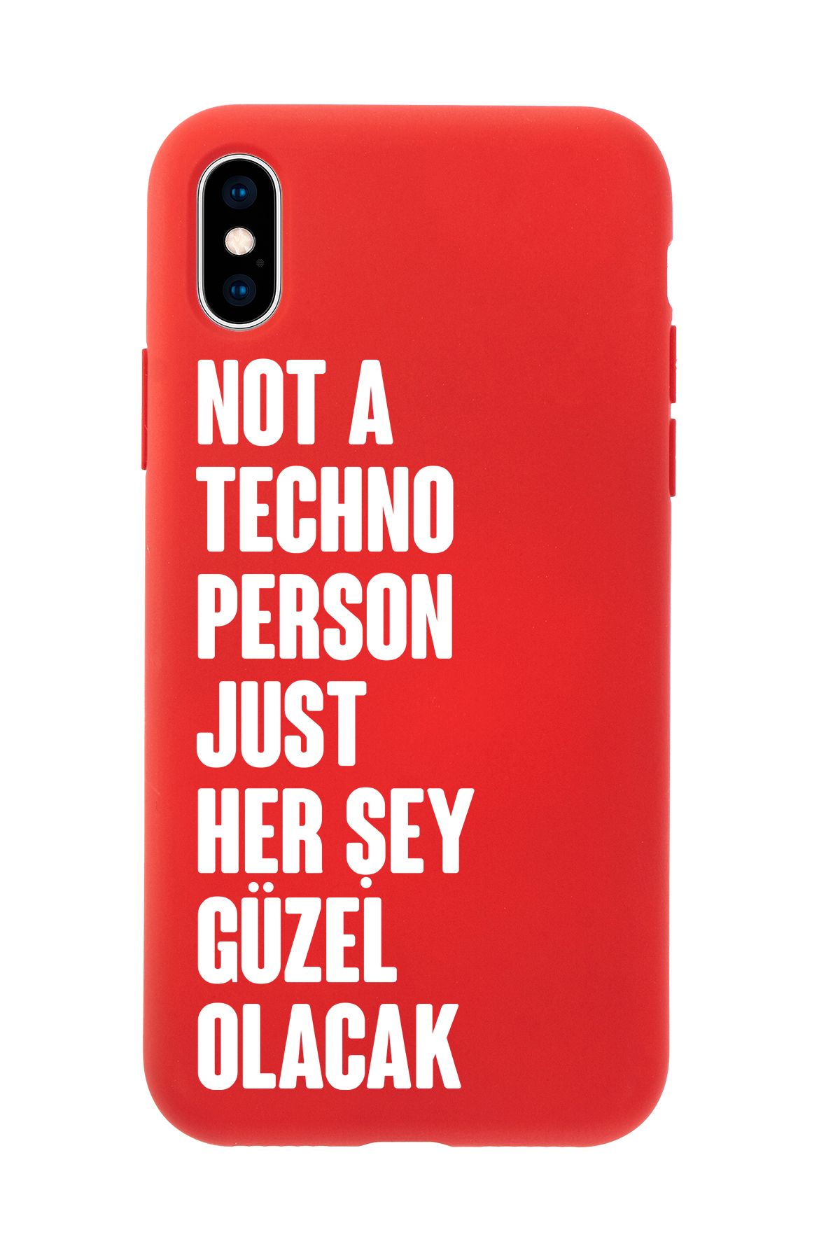 mooodcase iPhone Xs Max Uyumlu Not Techno Person Just Her Şey Güzel Olacak Desenli Telefon Kılıfı