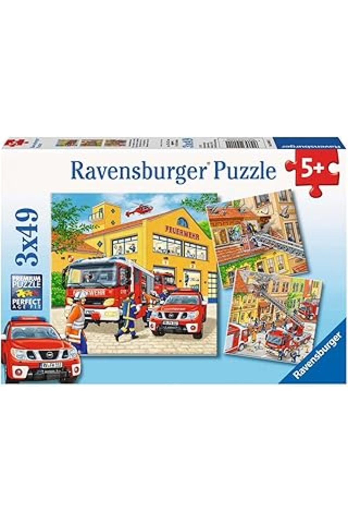 karadağsb Ravensburger Çocuk Yapbozu - 09401 İtfaiye Parçası - 5 Yaşından İtibaren Çocuklar Için, 3 X 49 Parç