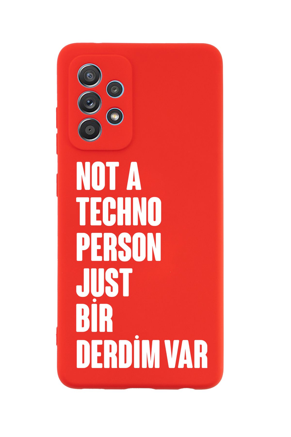 mooodcase Samsung A23 Uyumlu Not Techno Person Just Bir Derdim Var Desenli Telefon Kılıfı