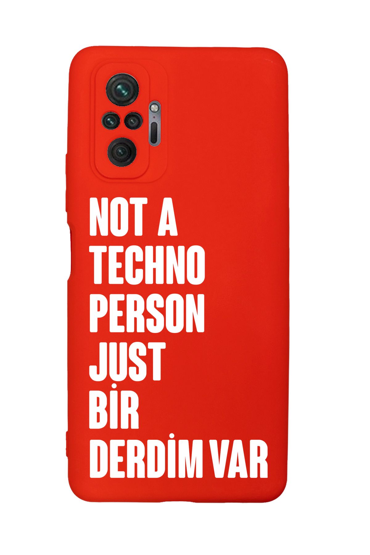 mooodcase Redmi Note 10 Pro Uyumlu Not Techno Person Just Bir Derdim Var Desenli Telefon Kılıfı