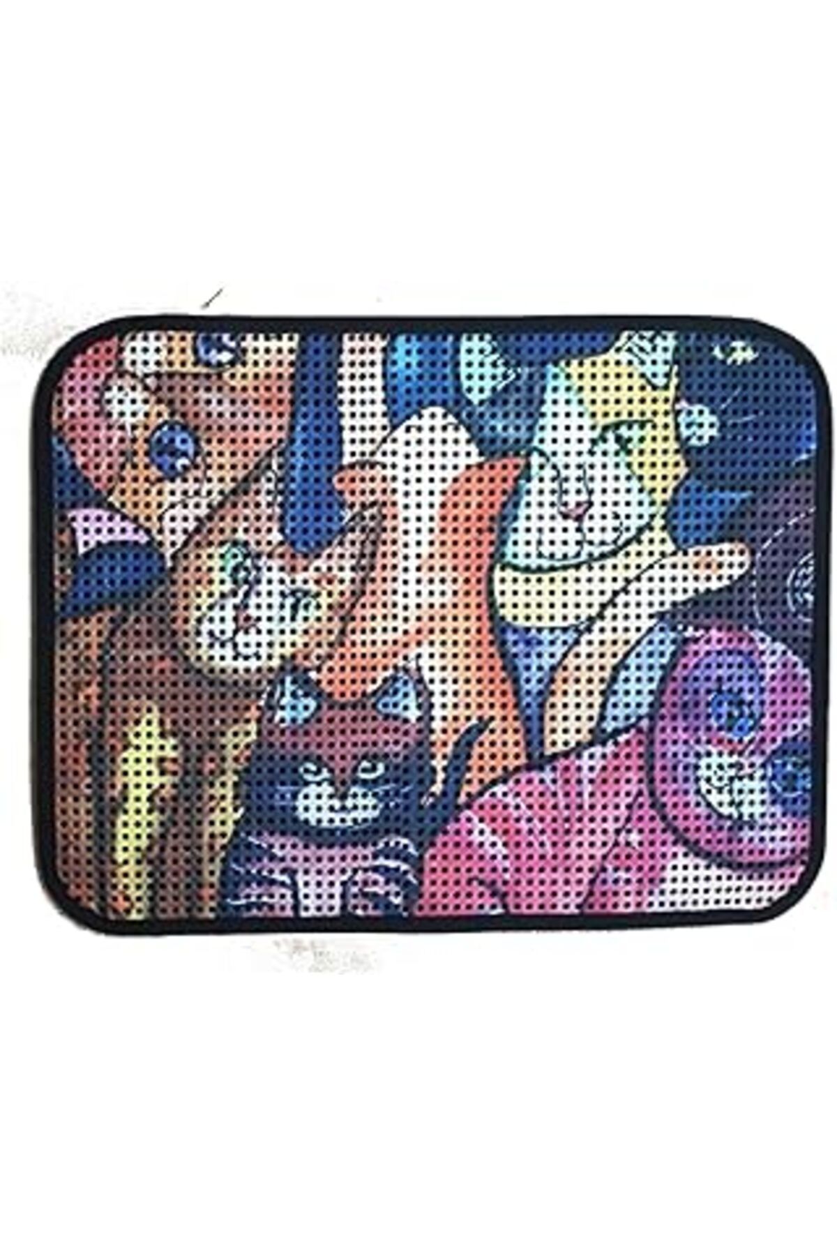karadağsb Miapet Elekli Desenli Kedi Tuvalet Önü Paspası 60 X 45 Cm Kedi Suratlar