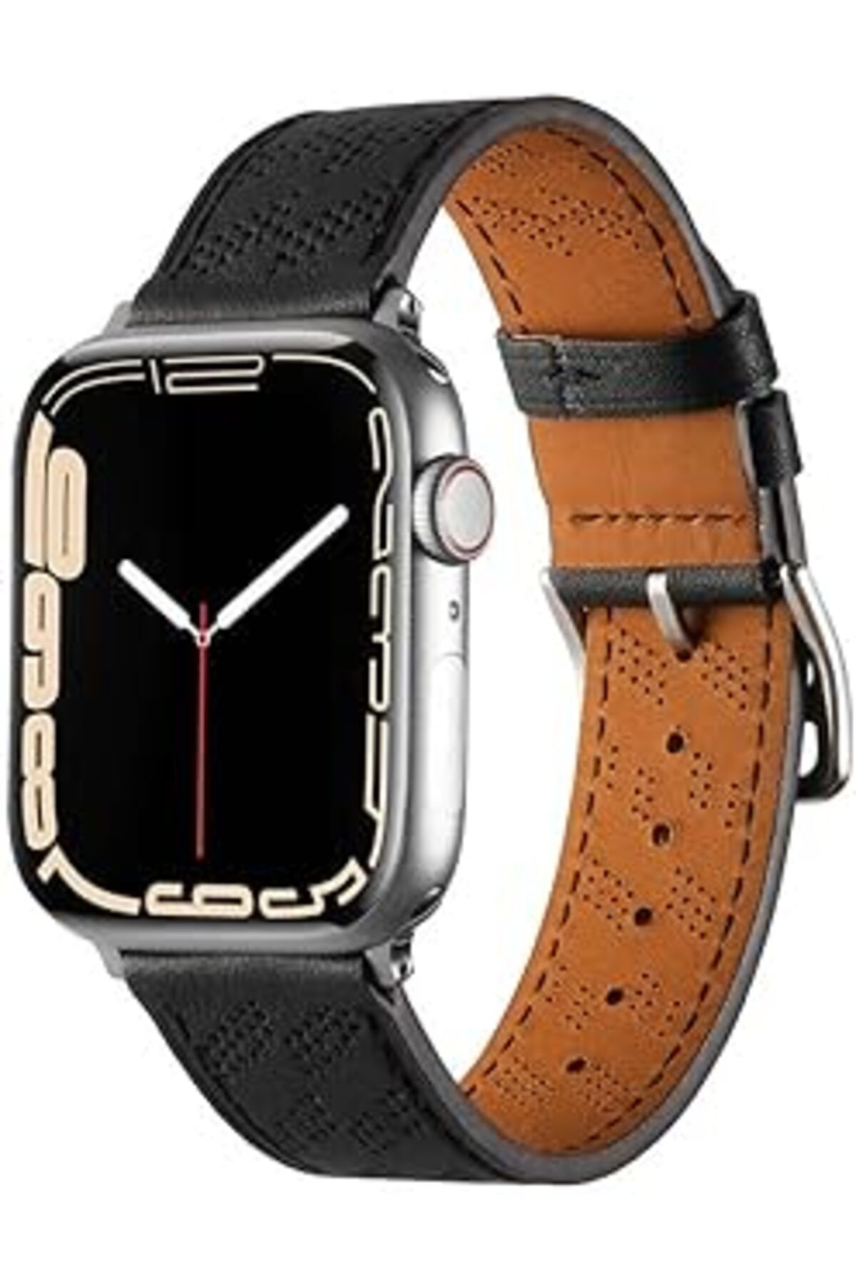 karadağsb Zore Apple İle Uyumlu Watch 42Mm Krd-76 Pu Deri Kordon Strap Kayış Siyah