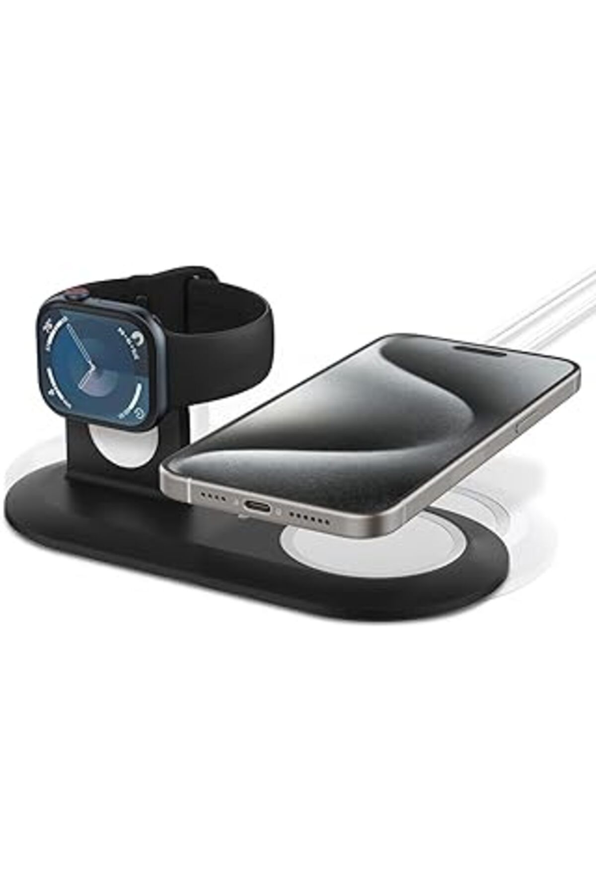 NZM TİCARET Magfit Iphone & Watch Stand Dock Şarj Ünitesi Duo 2In1 Black - Amp02796