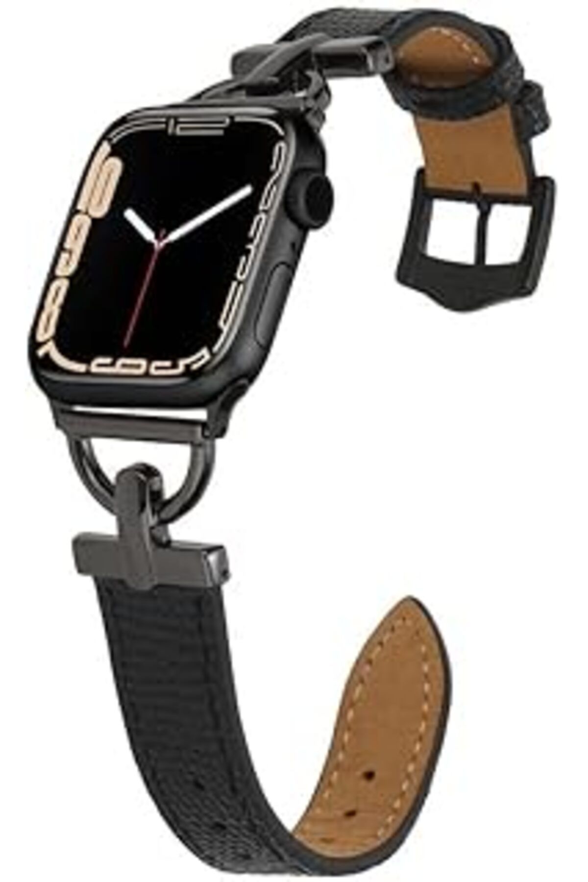 karadağsb Zore Apple İle Uyumlu Watch 38Mm/40Mm Krd-53 Deri Kordon Siyah