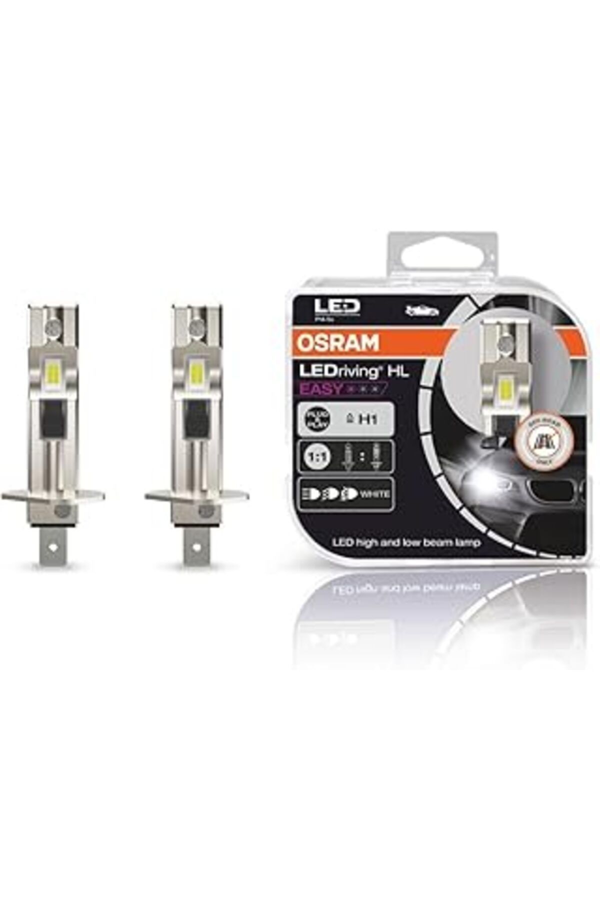 NZM TİCARET H1 Ledriving Hl Easy 12V Led Far Ampulü (Takım - 2Adet)