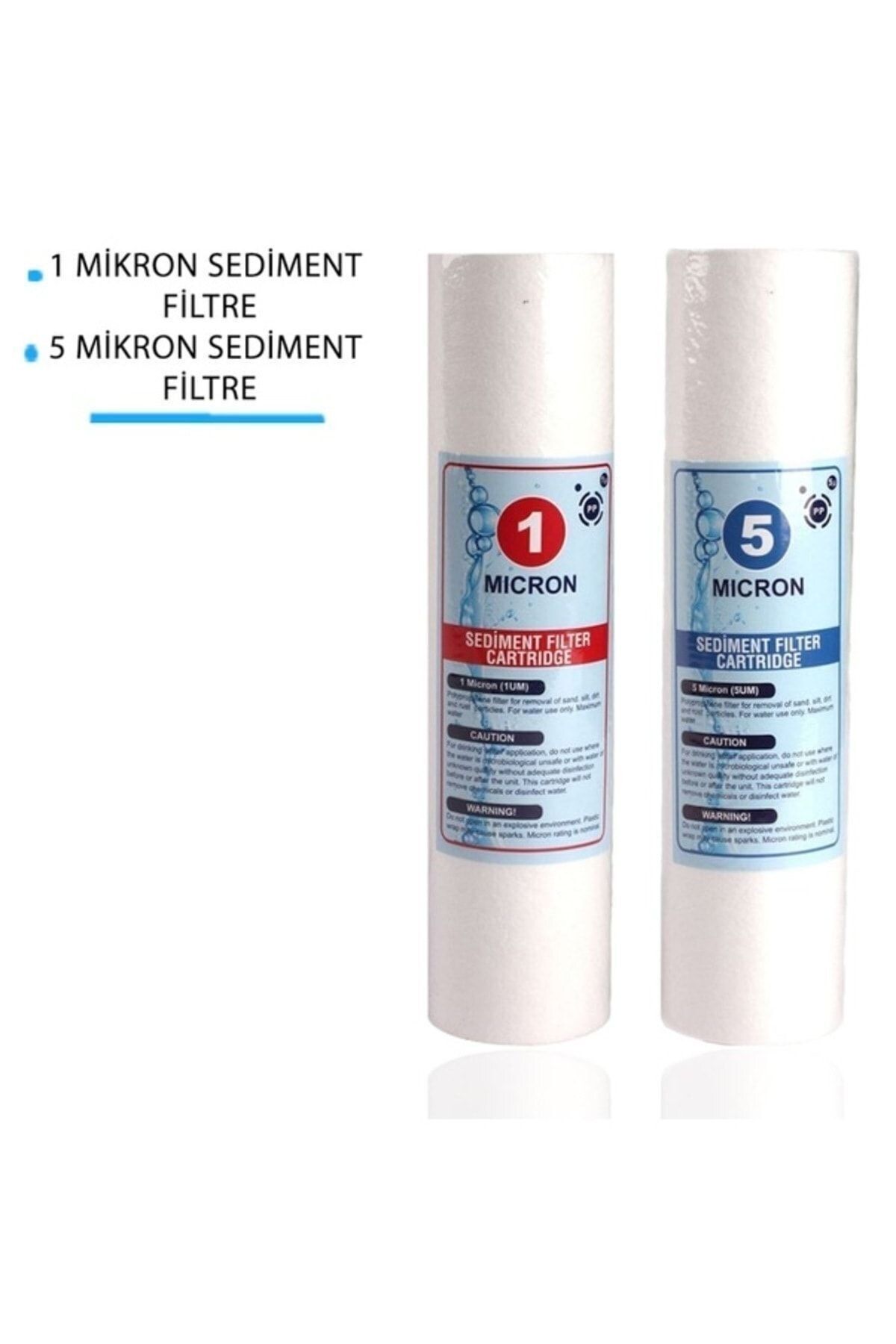 Filter Store Daire Bina Sayaç Girişi 10" Inch 2 Aşama ( 5m Sediment , 1m Sediment ) Yedek Filtre Seti