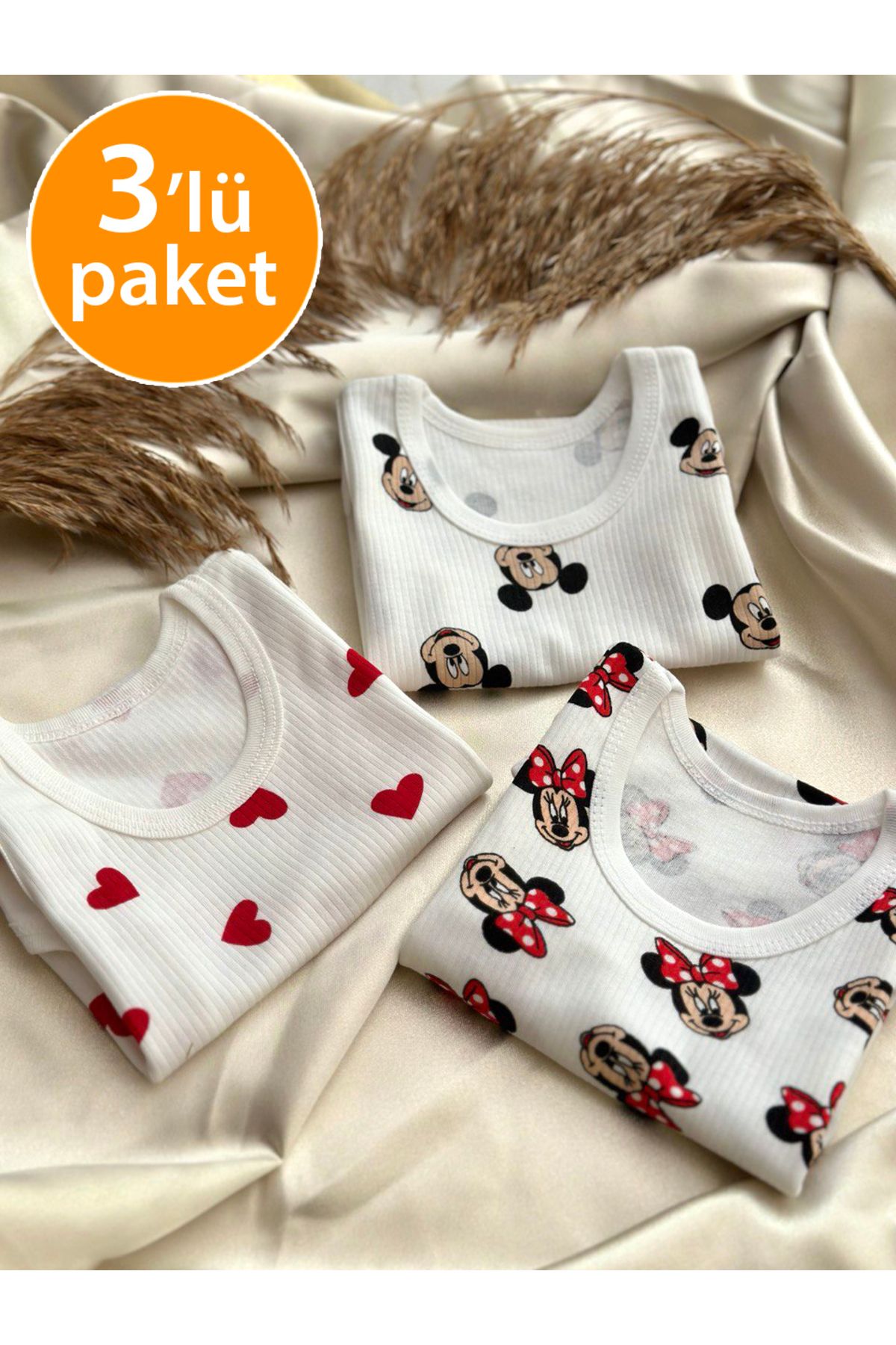 Zuff Baby KIZ BEBEK VE ÇOCUK KALPLİ 3'LÜ PAKET BODY VE ZIBIN 0-5 YAŞ