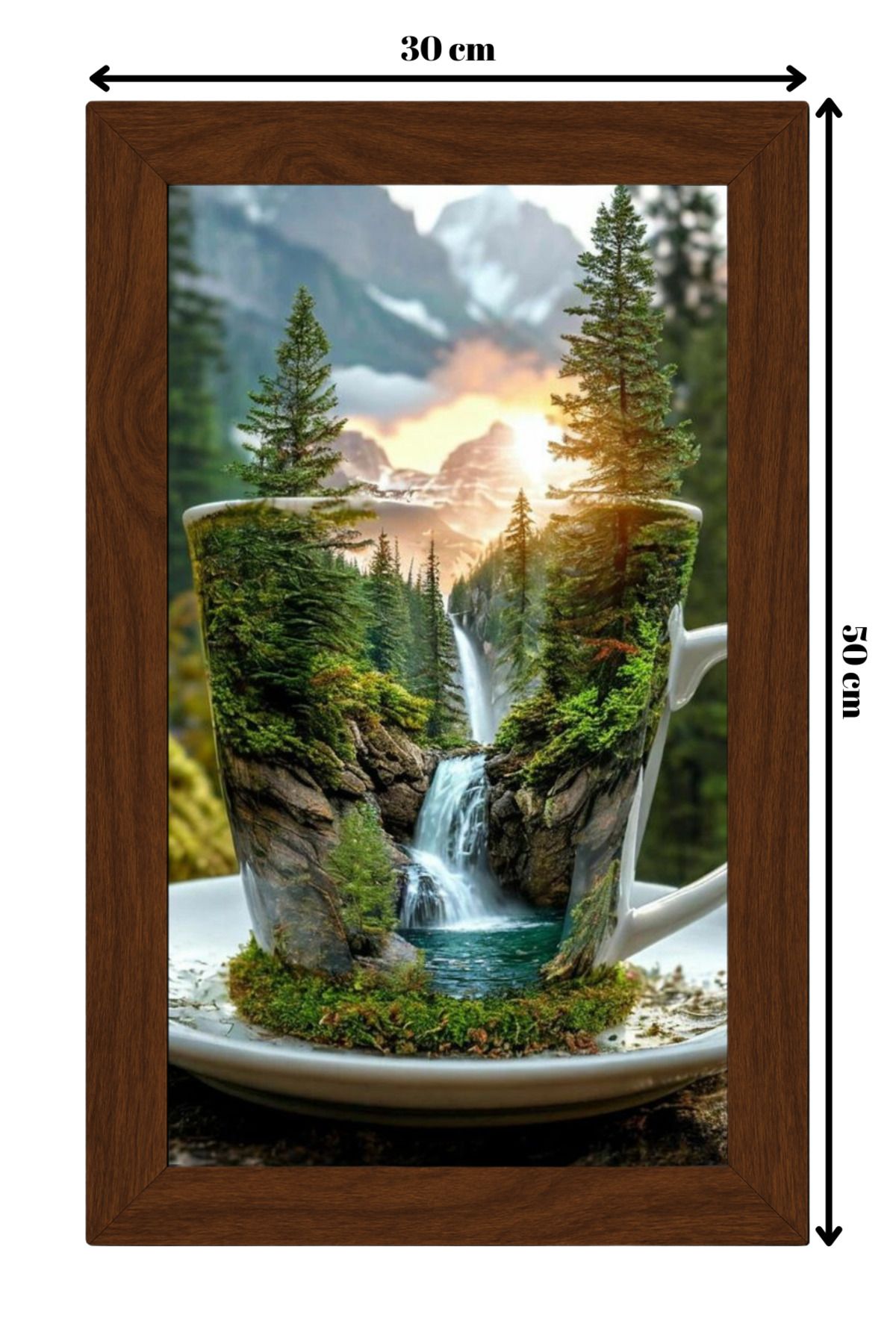 ColorCraft SERAMİK ÜZERİNE AHŞAP ÇERÇEVELİ 30x50cm TABLO NO:106